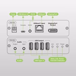DP02U-4K6G 4K60HZ 444 DisplayPort KVM with USB CAT6a Extender 100M "TAA Compliant" - Image 3