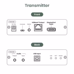 DP02U-4K6G 4K60HZ 444 DisplayPort KVM with USB CAT6a Extender 100M "TAA Compliant" - Image 4