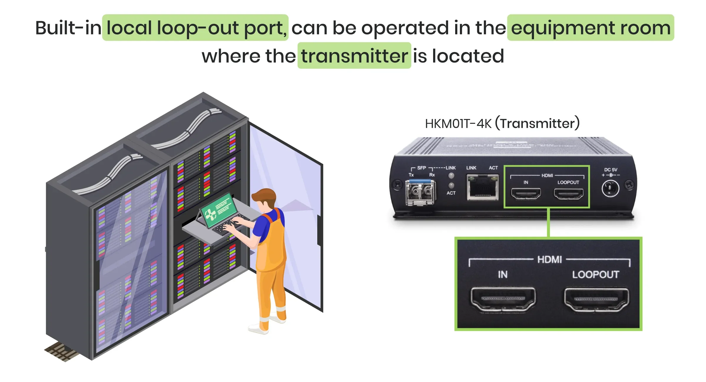 SwiftSync 4K HDMI® USB/Audio/RS232/IR CAT5e/Fiber KVM Extender - TAA Compliant (TX & RX) - Image 9