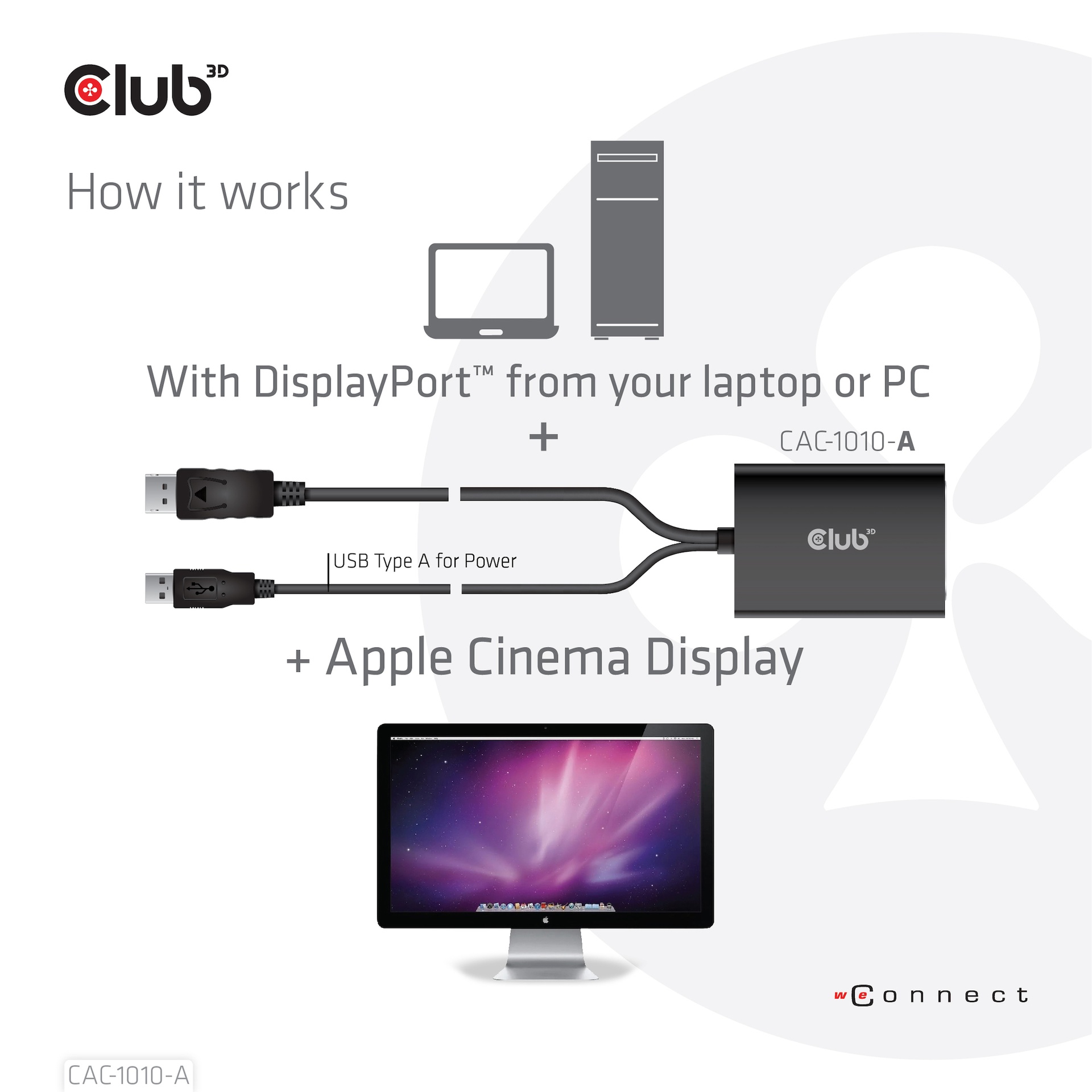 DisplayPort™ to Dual Link DVI-D HDCP OFF version Active Adapter M/F for Apple Cinema Displays - Image 4