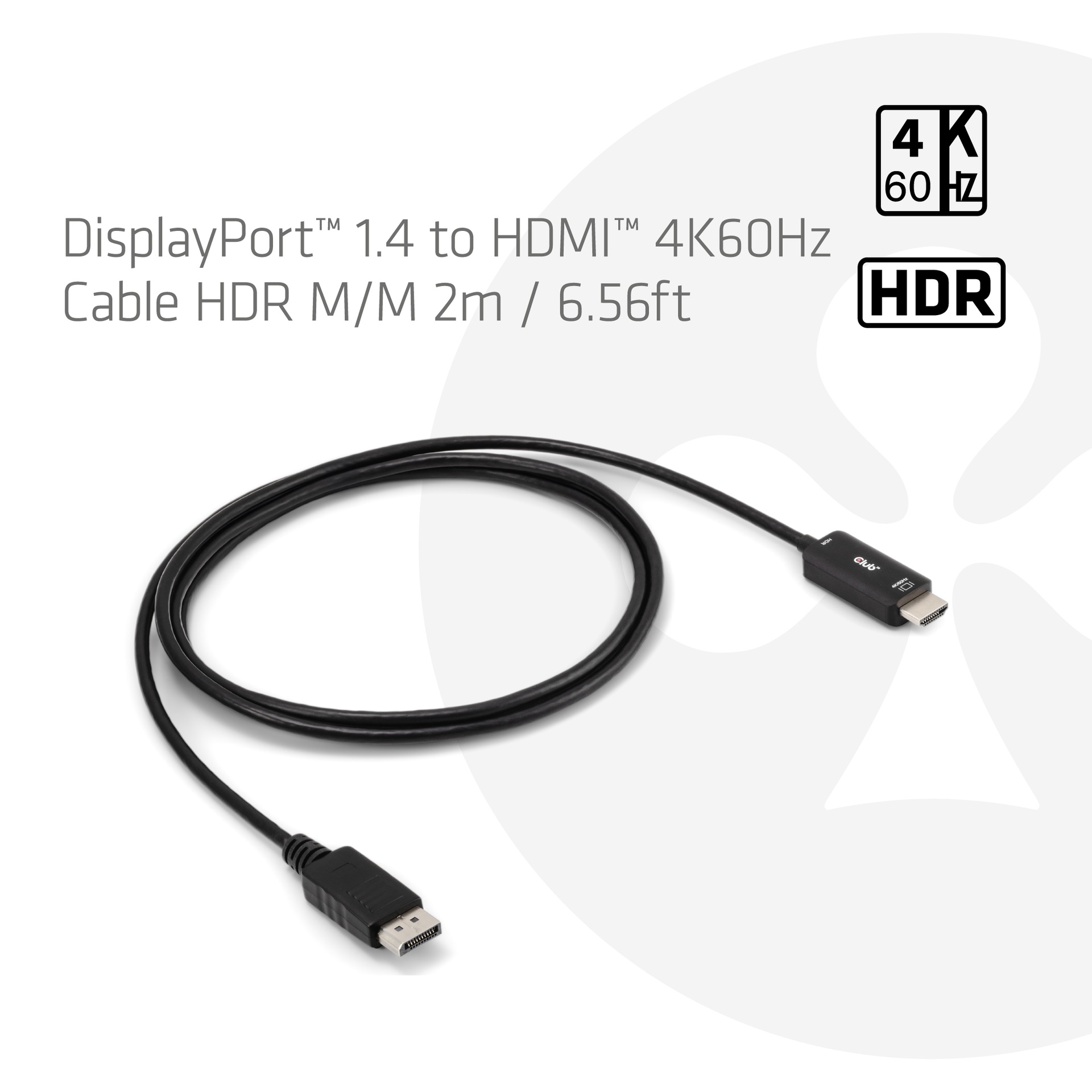 DisplayPort™ 1.4 to HDMI™ 4K60Hz Cable with HDR M/M 2 m / 6.56ft 32 AWG - Image 2