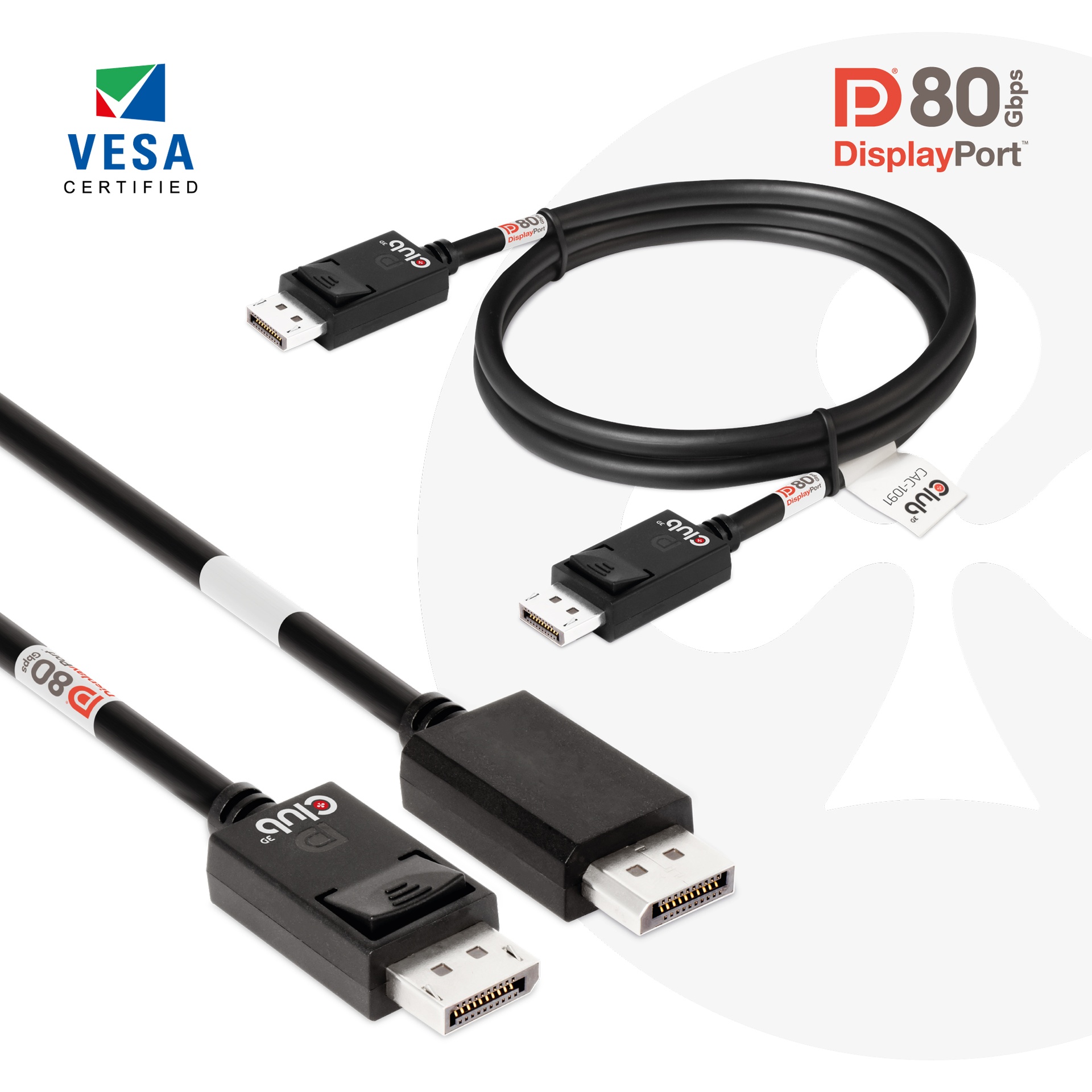 DisplayPort™ 2.1  VESA DP™80 Certified Cable 4K240Hz, 8K60Hz or 10K60Hz M/M 1.2m/3.94ft - Image 7