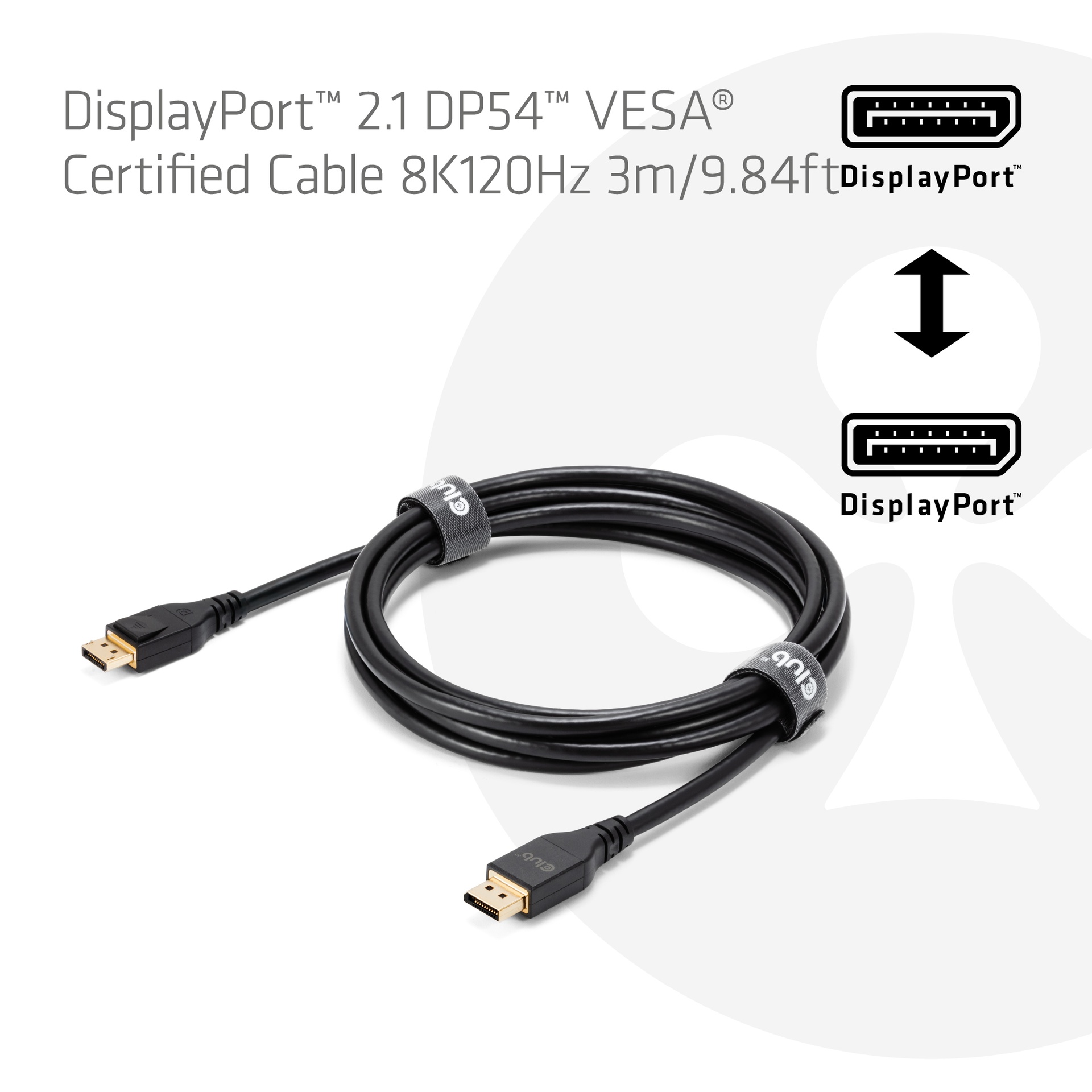 DisplayPort™ 2.1 DP54™ VESA® Certified Cable 8K120Hz 3m/ 9.84ft - Image 2