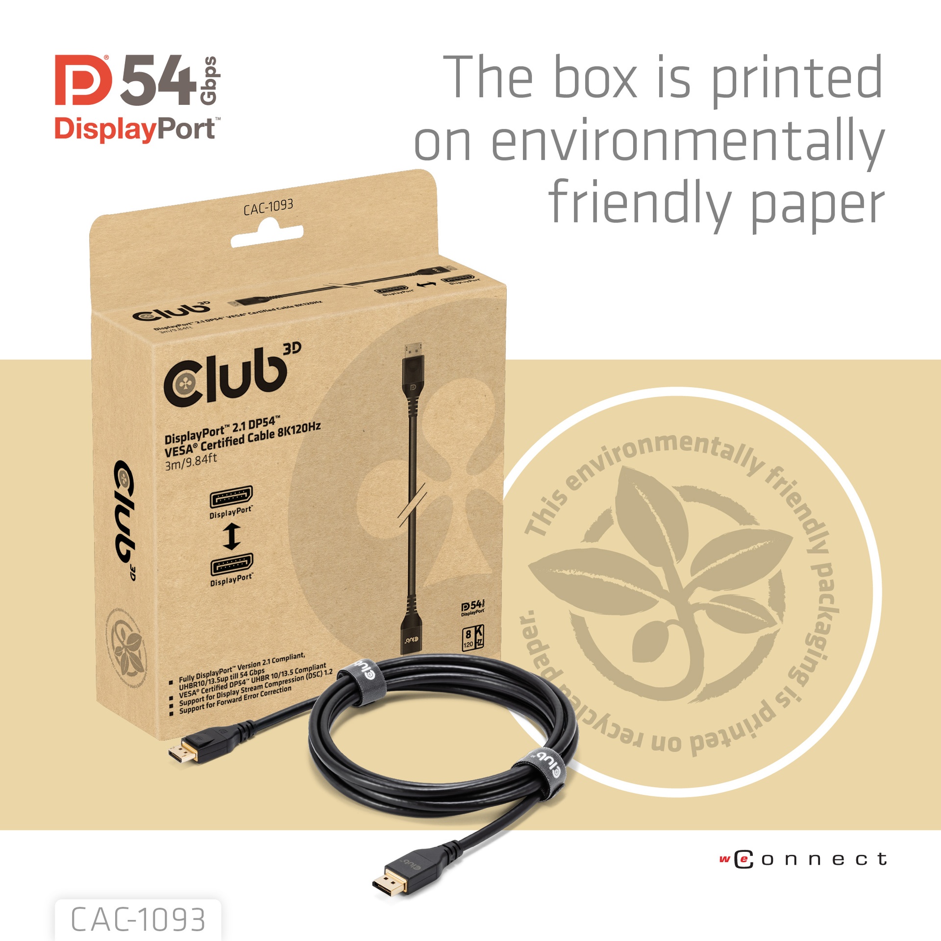 DisplayPort™ 2.1 DP54™ VESA® Certified Cable 8K120Hz 3m/ 9.84ft - Image 5