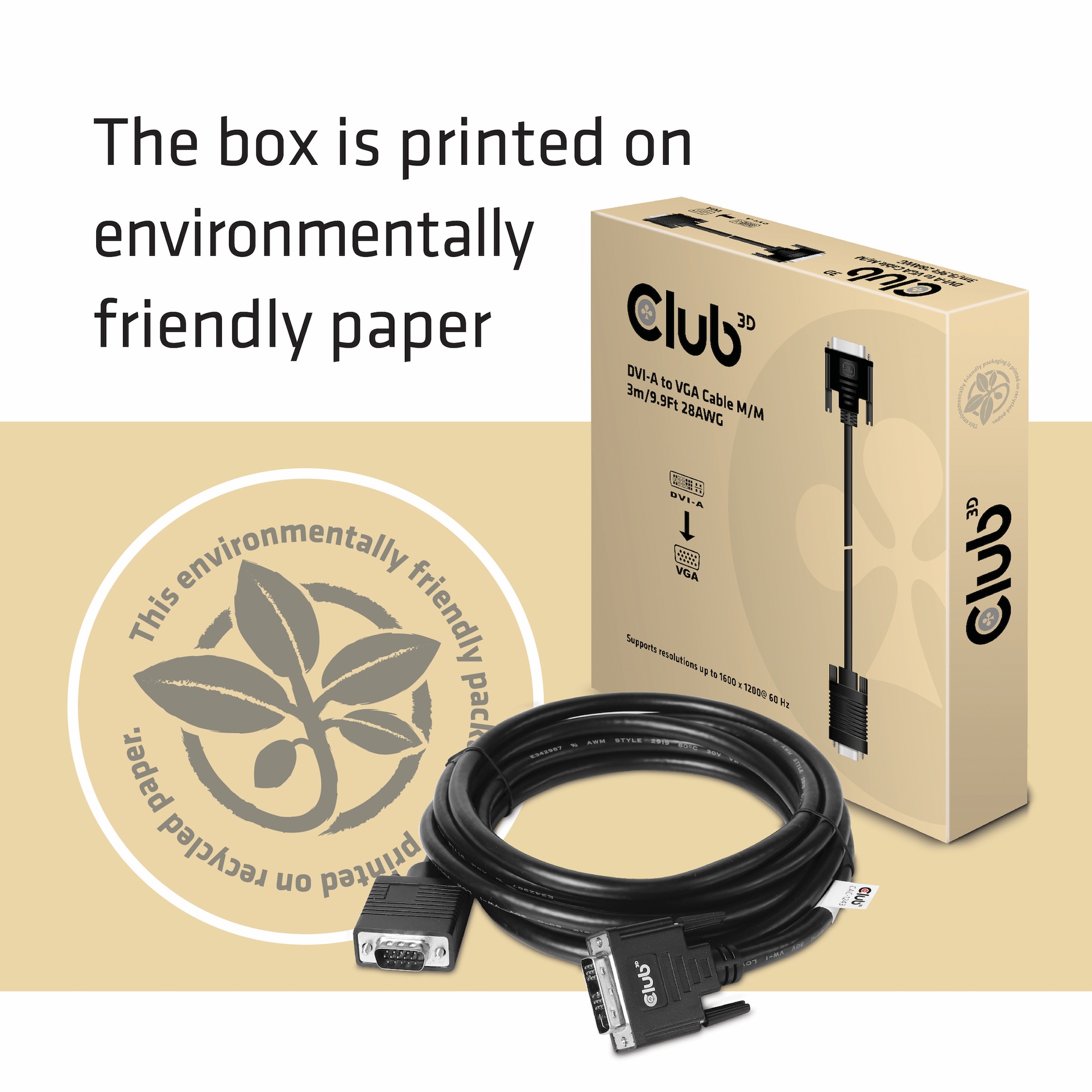 DVI-A to VGA Cable M/M 3m/9.9 ft 28AWG - Image 5