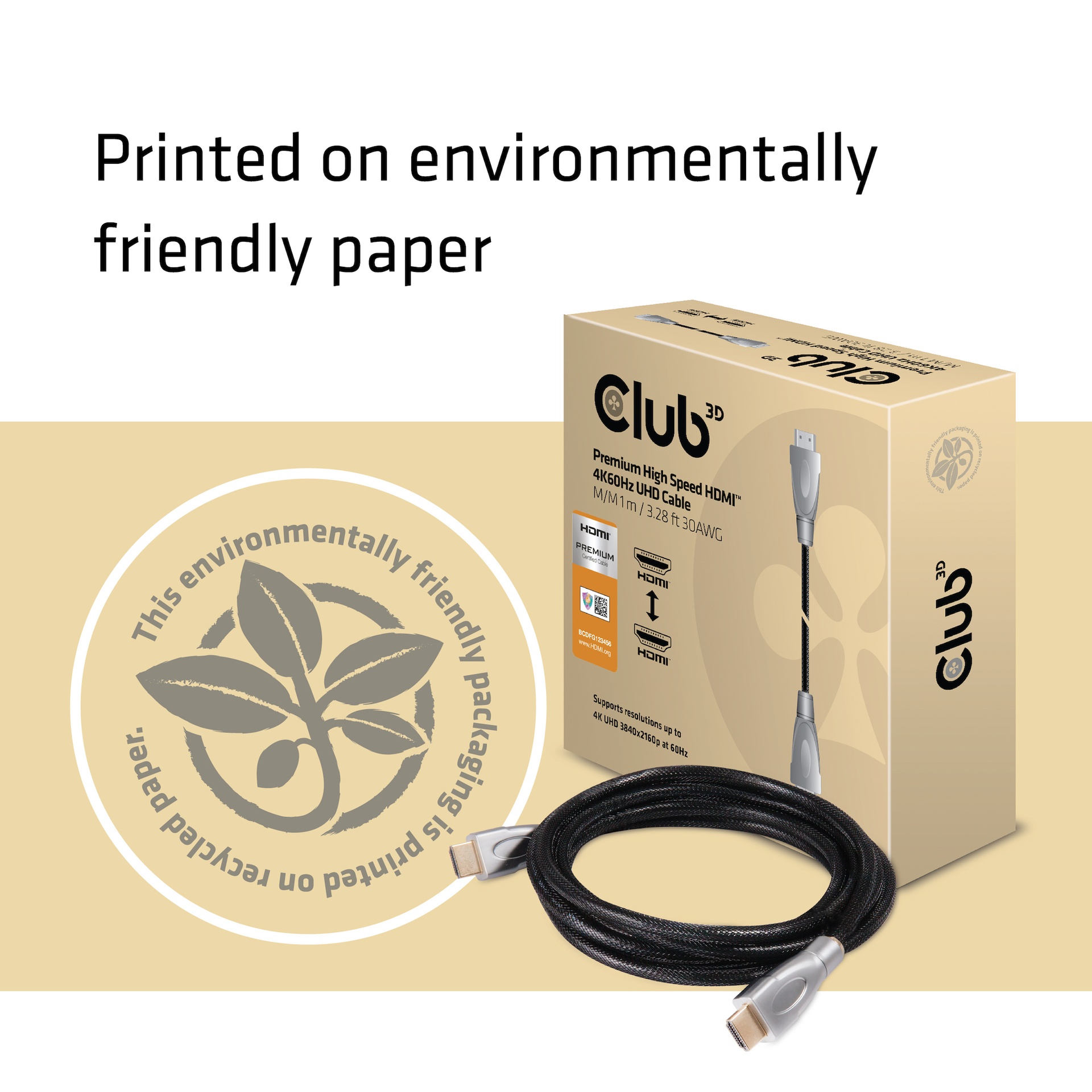 Premium High Speed HDMI™ 4K60Hz UHD Cable M/M 1 m / 3.28 ft 30AWG - Image 7