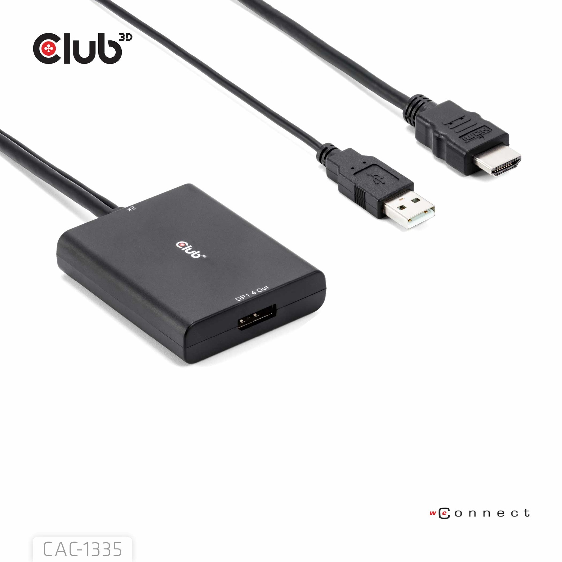 HDMI™ + USB Bus powered to DisplayPort™ 4K120Hz or 8K30Hz M/F Adapter - Image 5