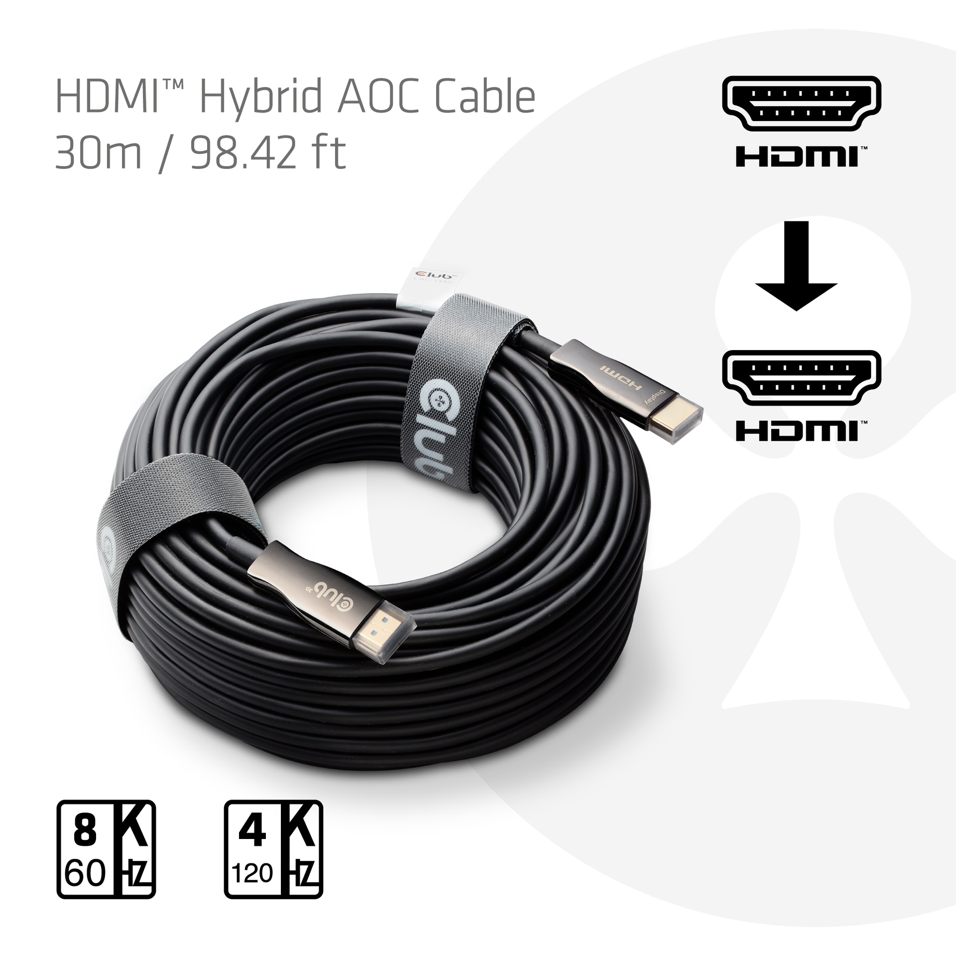 HDMI™ Hybrid AOC Cable 8K60Hz/4K120Hz 30m / 98.42 ft - Image 2