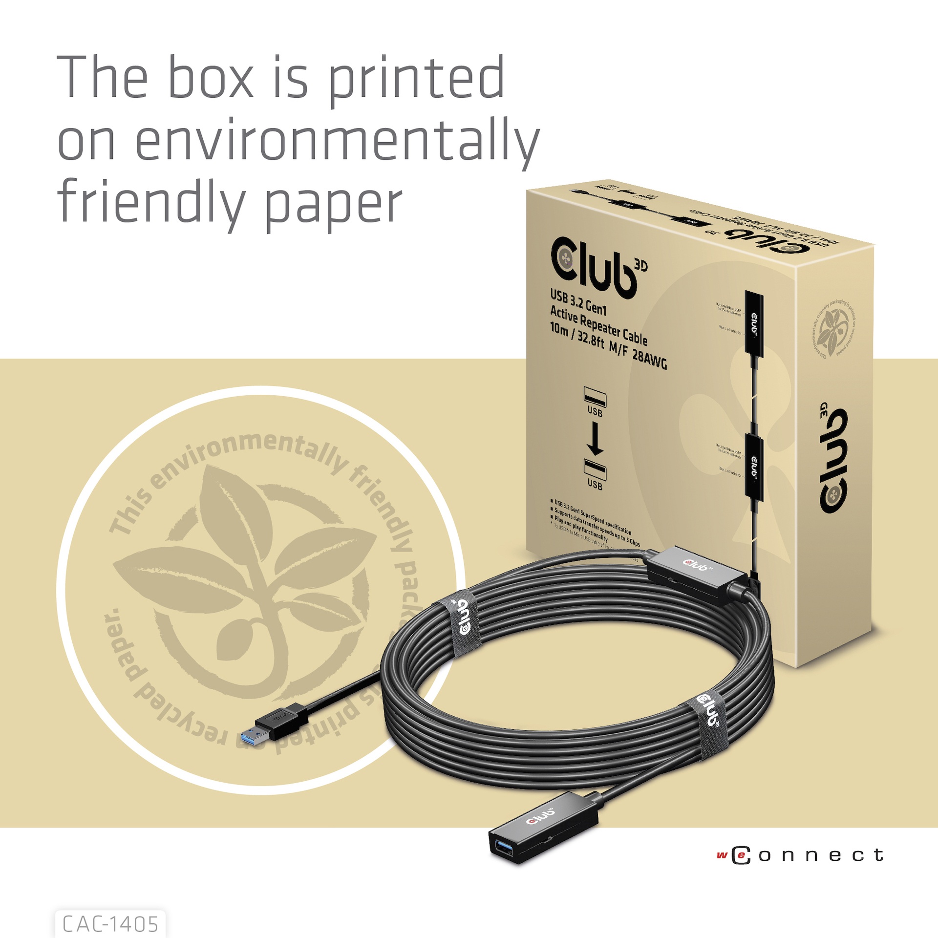 USB-A 5Gbps Active Repeater Cable 10m / 32.8ft M/F 28AWG USB 3.2 GEN 1 - Image 8