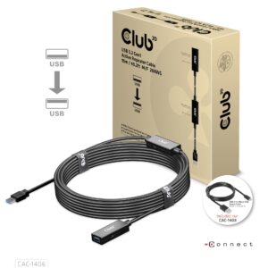 USB-A 5Gbps Active Repeater Cable 15m/ 49.2 ft M/F 28AWG USB 3.2 GEN 1