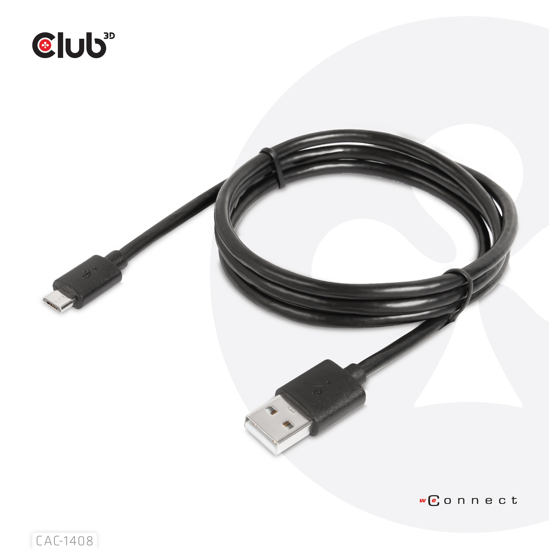 USB-A 480Mbps to Micro USB Cable M/M 1m /3.28ft - Image 4