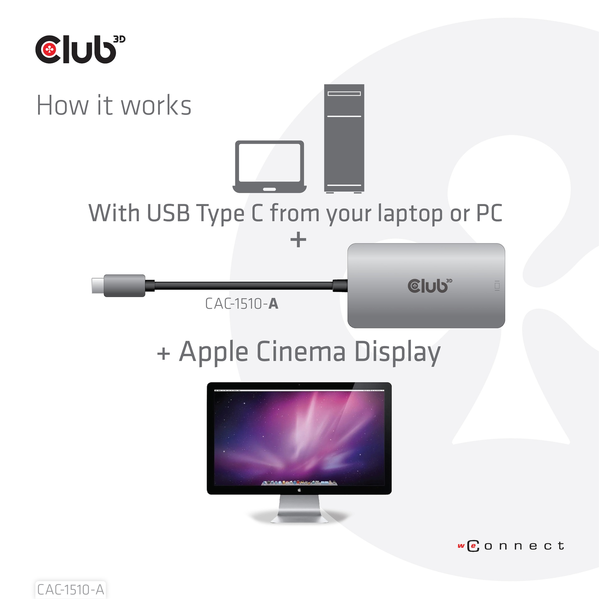 USB-C® to Dual Link DVI-D HDCP OFF version Active Adapter M/F for Apple Cinema Displays - Image 3