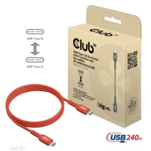 USB-C® to USB-C® USB-IF Certified Cable, Data 480Mb, PD 240W(48V/5A) EPR M/M 1m/3.23ft