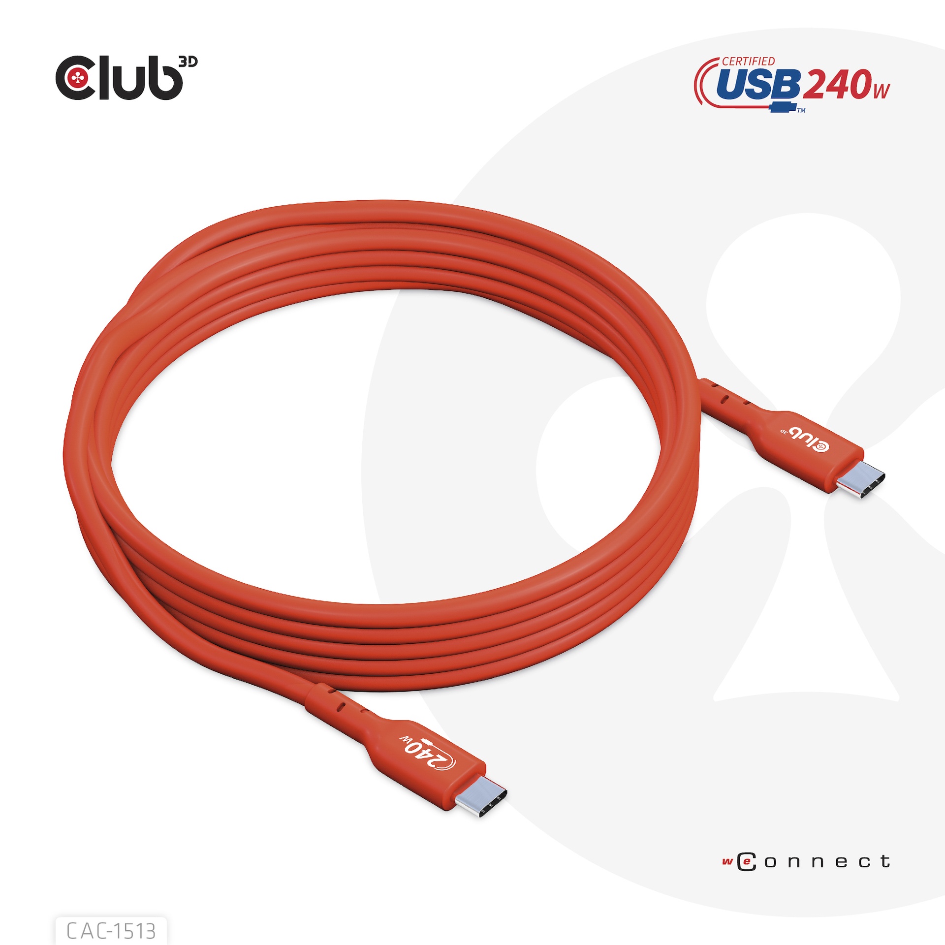 USB-C®  USB-IF Certified Cable, Data 480Mb, PD 240W(48V/5A) EPR M/M 3m/9.84ft - Image 5