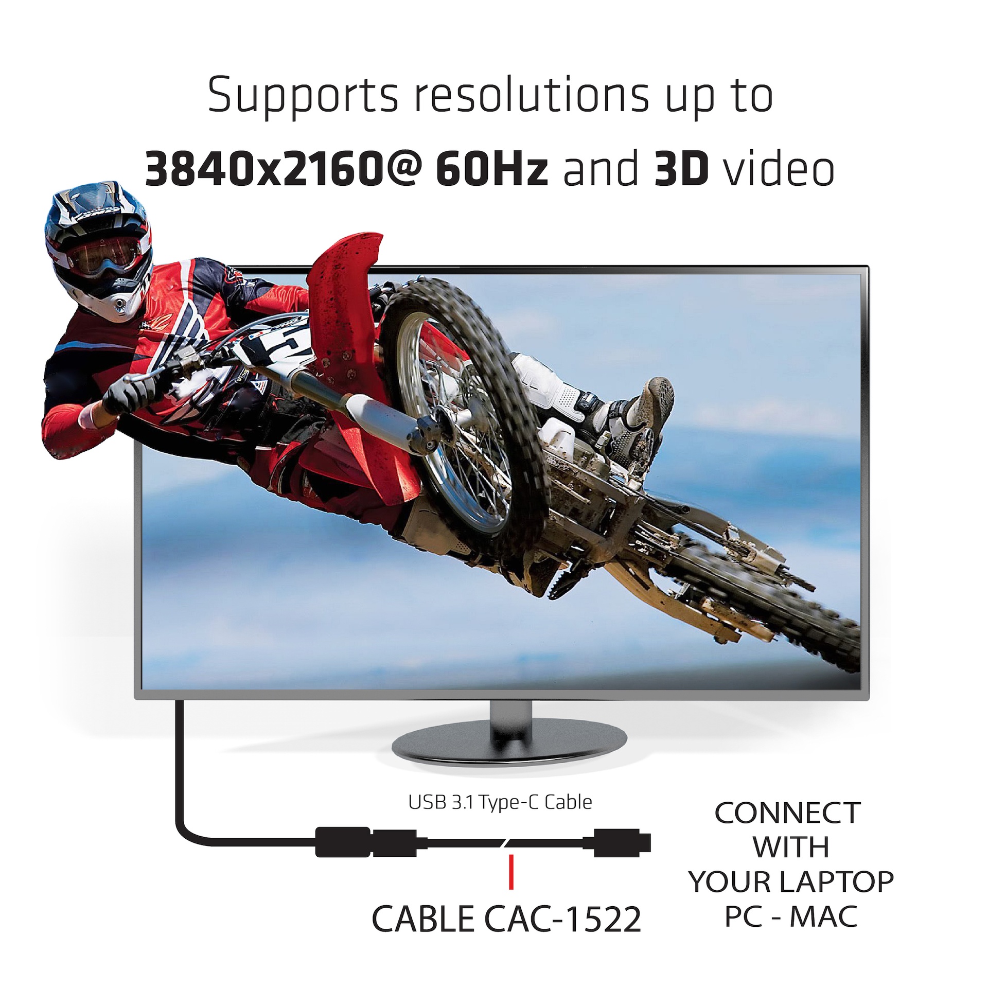 USB-C® Active Cable 4K60Hz 10Gbps PD 100W M/M 1 m/ 3.28 ft USB 3.1 Gen 2×1 (10 Gb/s) - Image 5