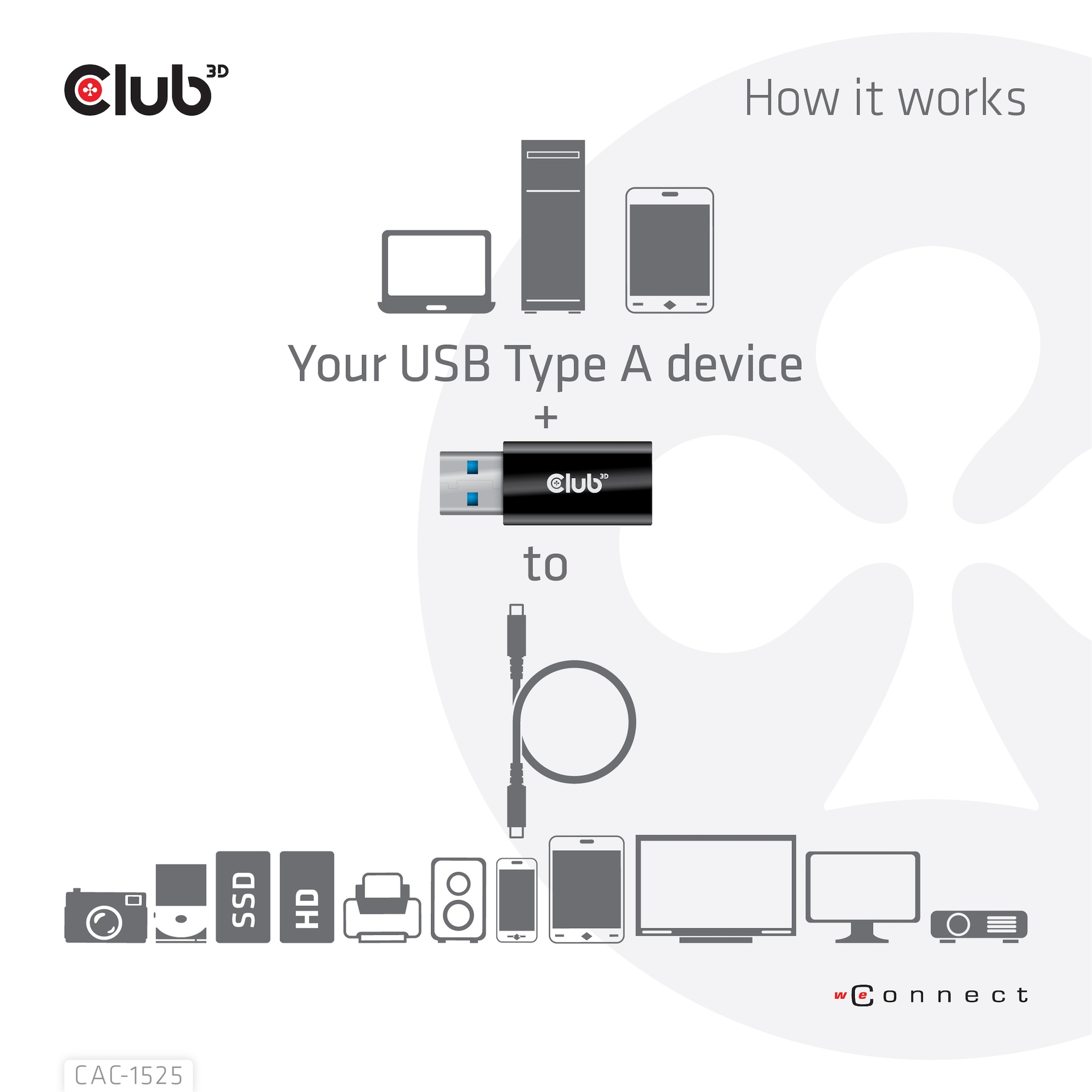 USB-A 5Gbps to USB-C® Adapter M/F USB 3.2 GEN 1 - Image 5