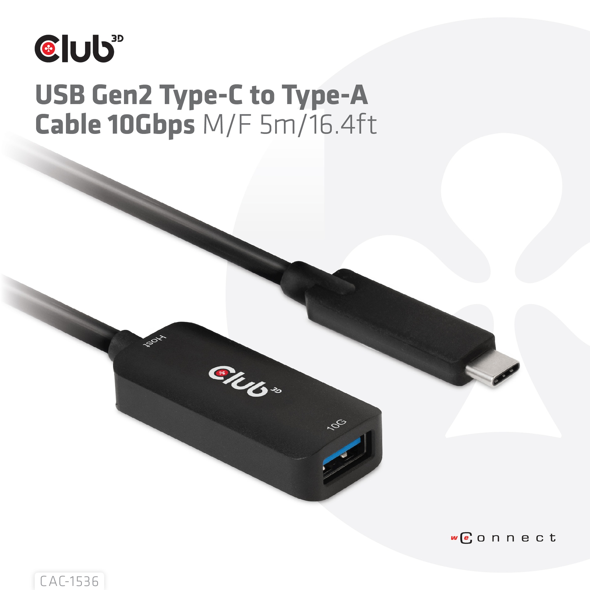 USB-C® 10Gbps to -A Cable M/F 5m/16.4ft USB 3.2 GEN 2 - Image 7