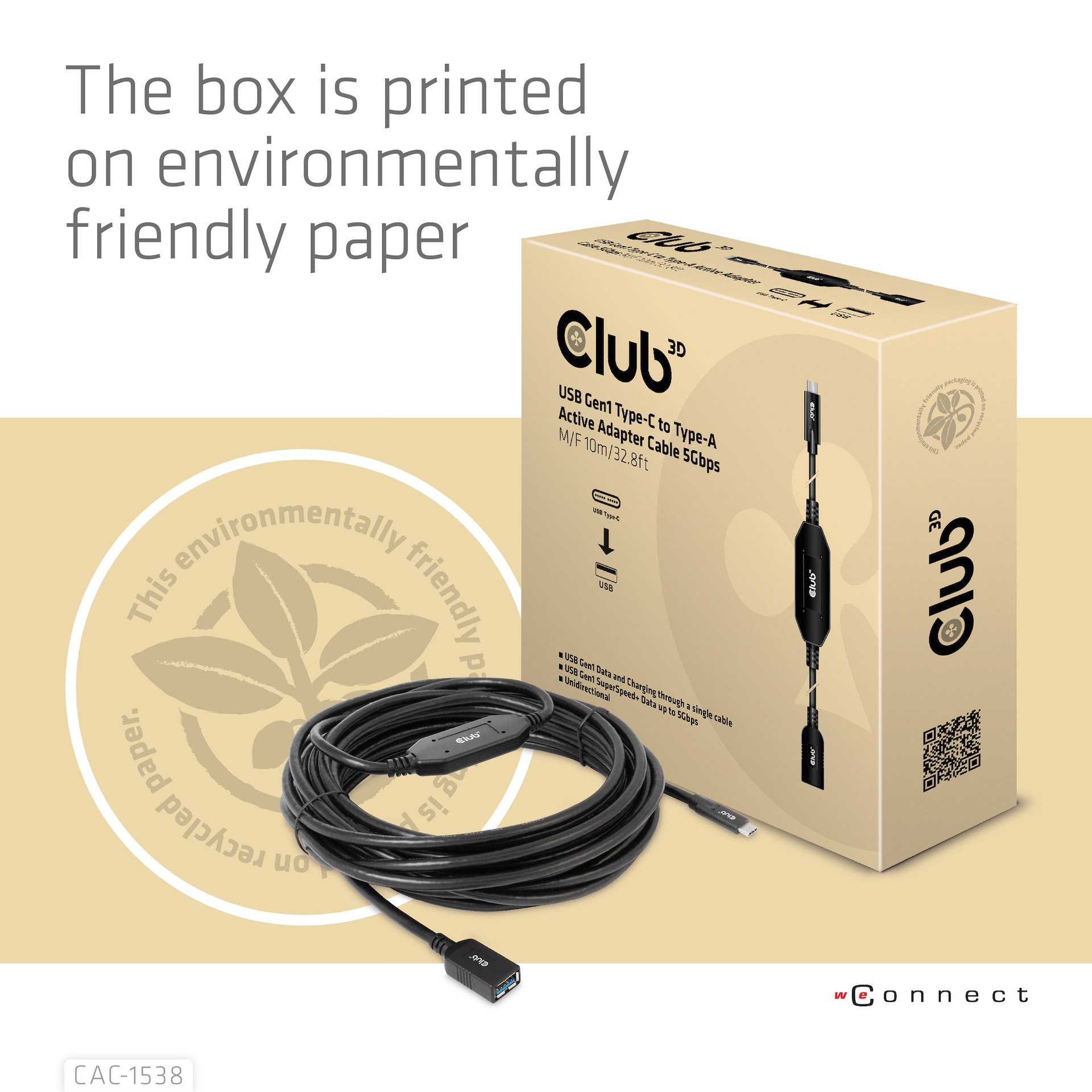 USB-C® to -A Active Adapter Cable 5Gbps M/F 10m/32.8ft USB 3.2 GEN 1 - Image 8