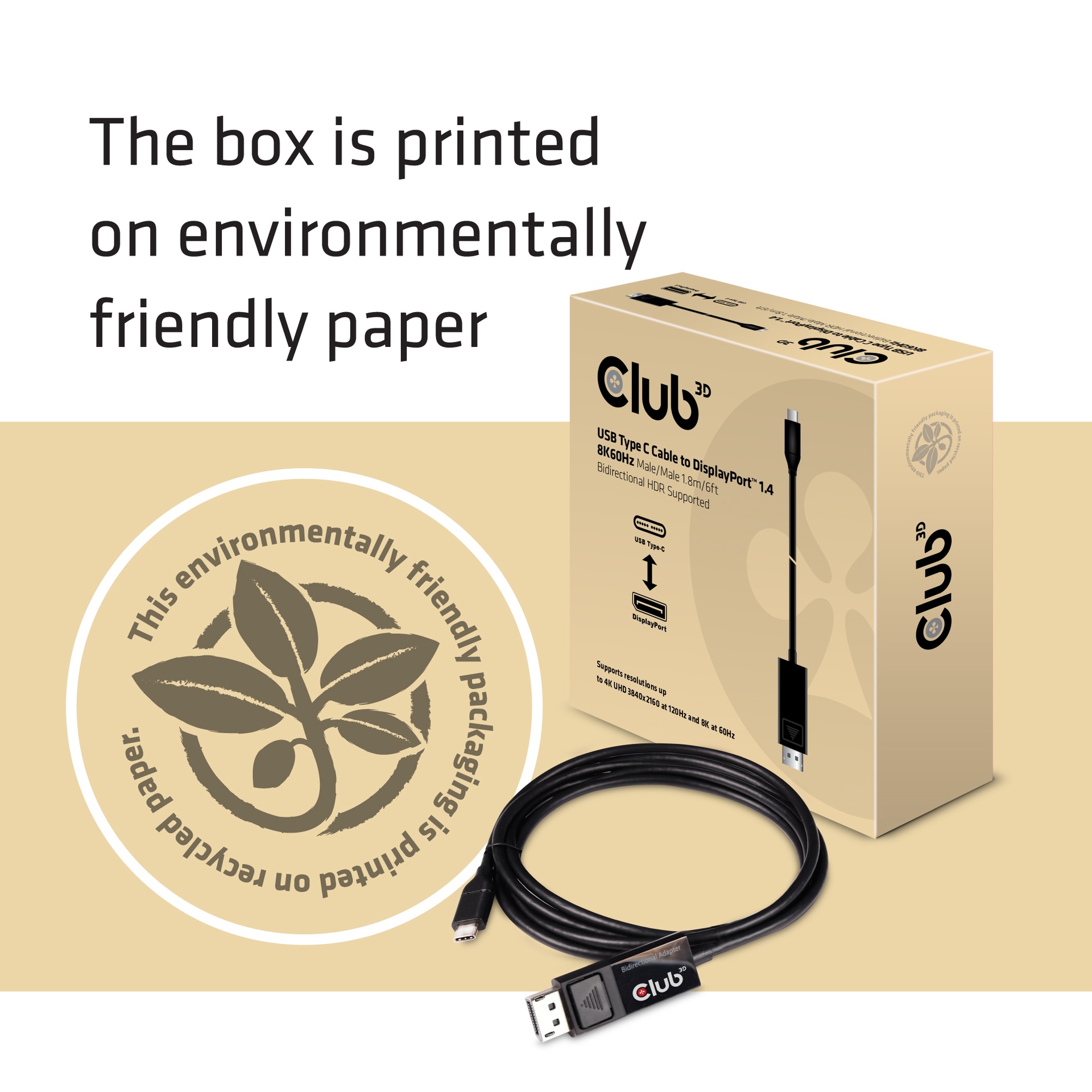 USB-C® Cable to DP™ 1.4 8K60Hz M/M 1.8m/5.9ft - Image 6