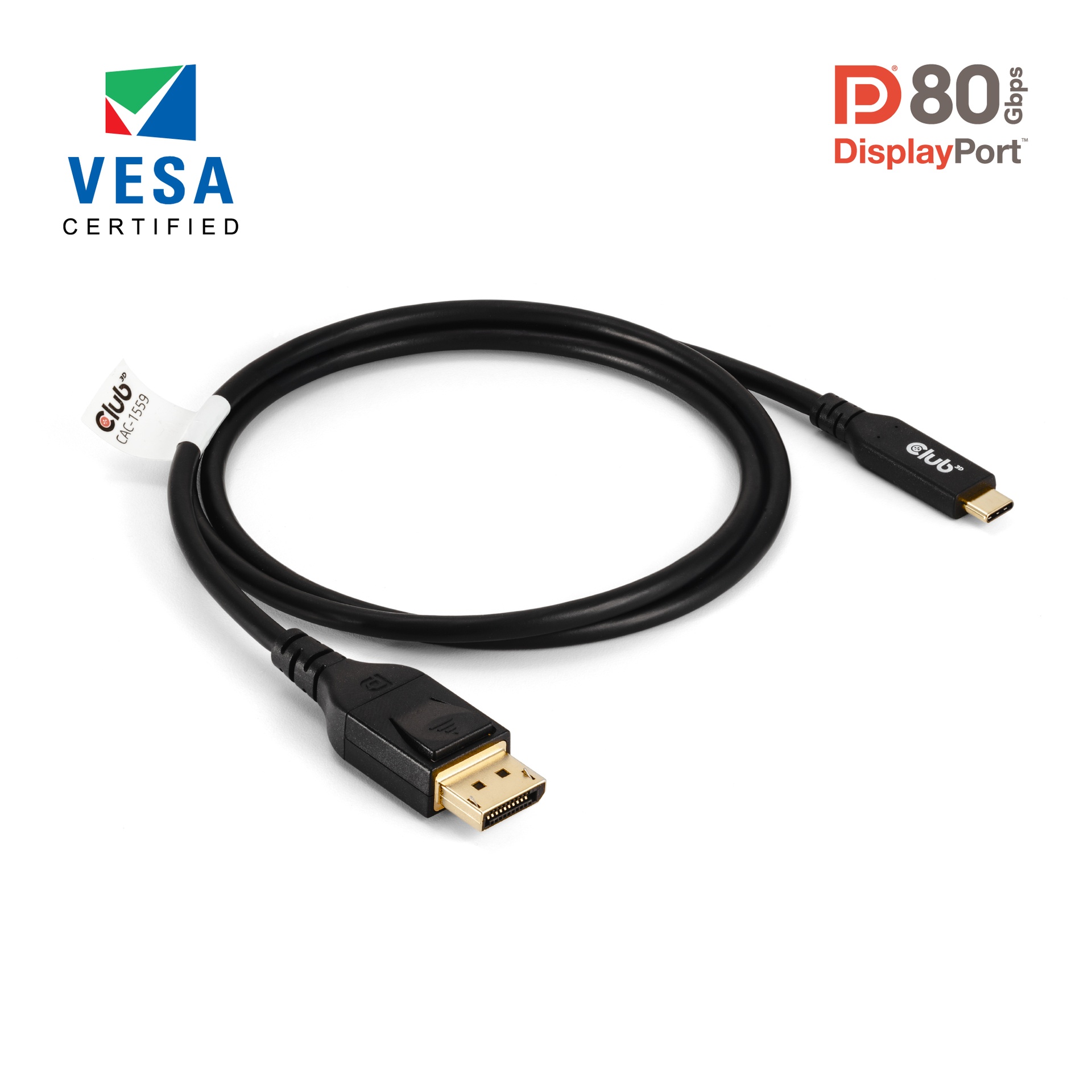 USB-C® to DisplayPort™ DP™80 Bidirectional Vesa Certified Cable 1m/ 3.28 ft - Image 5