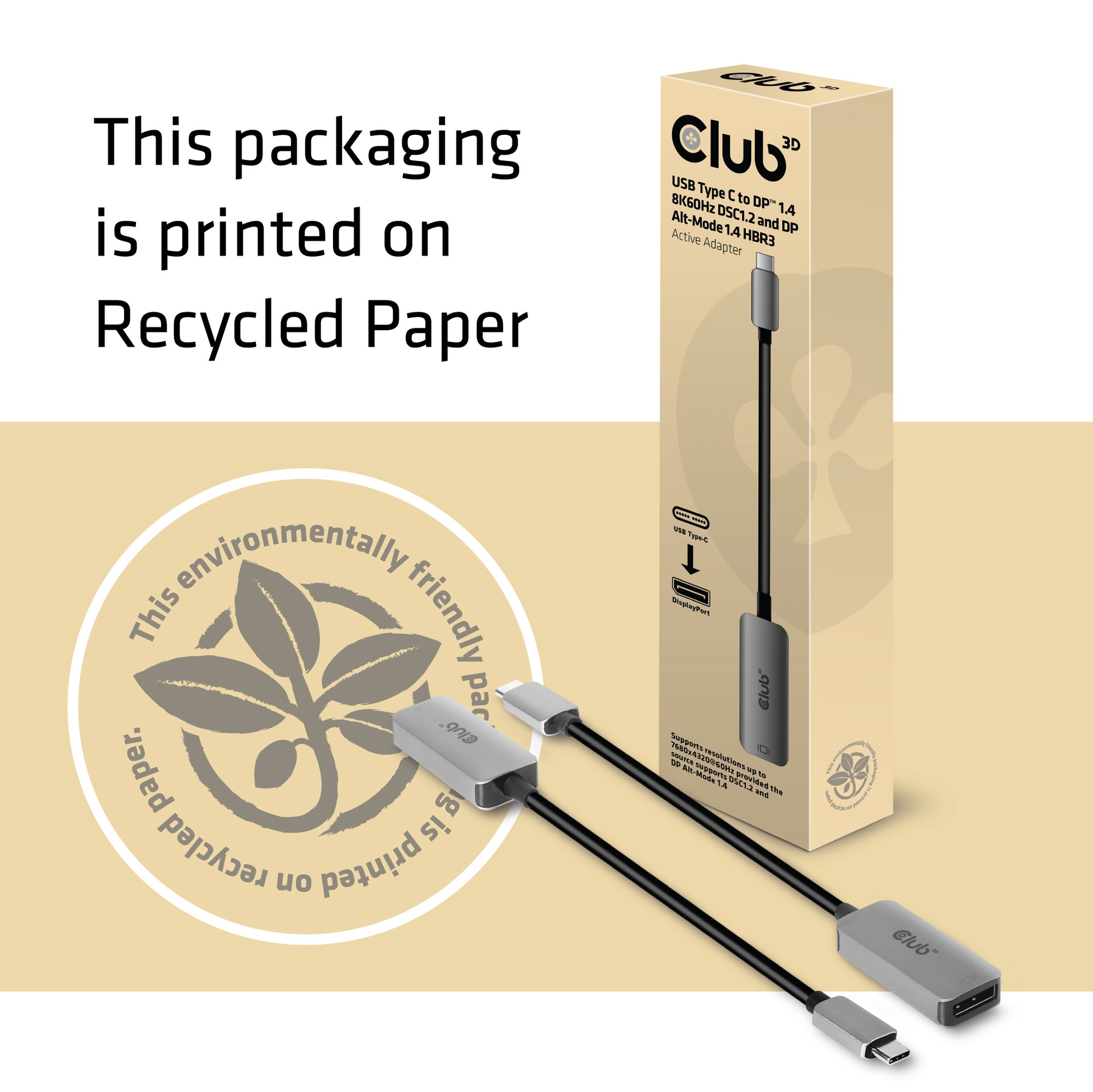 USB-C® to DisplayPort™ 1.4 8K60Hz HBR3 Active Adapter - Image 6