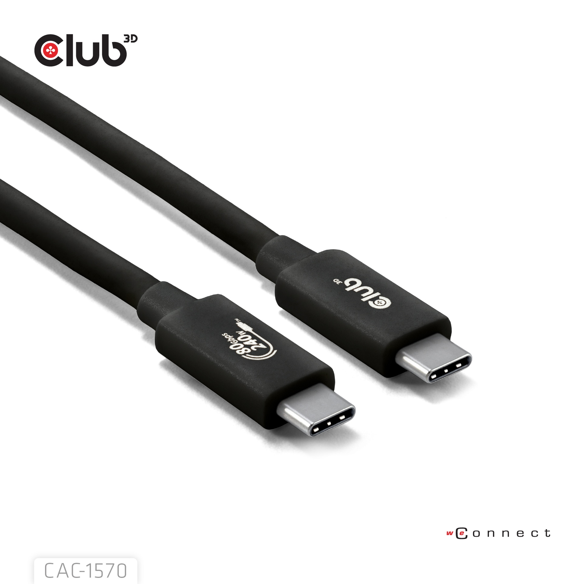 USB-C® 80Gbps Certified 240W 8K240Hz  1.2m / 3.94ft Black Cable - Image 5