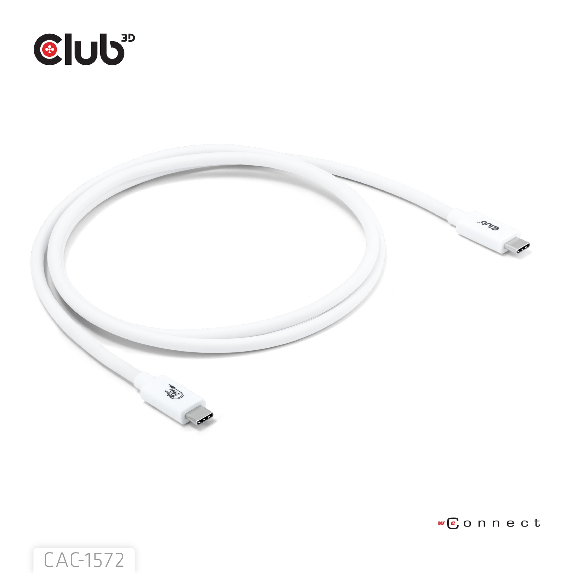 USB-C® 80Gbps Certified 240W 8K240Hz 1.2m / 3.94ft White Cable - Image 6