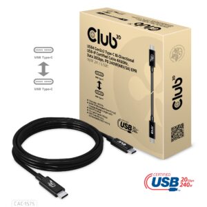 USB-C® 20Gbps USB-IF Certified Cable 4K60Hz, PD 240W(48V/5A) EPR M/M 2m/6.56ft USB GEN 2X2