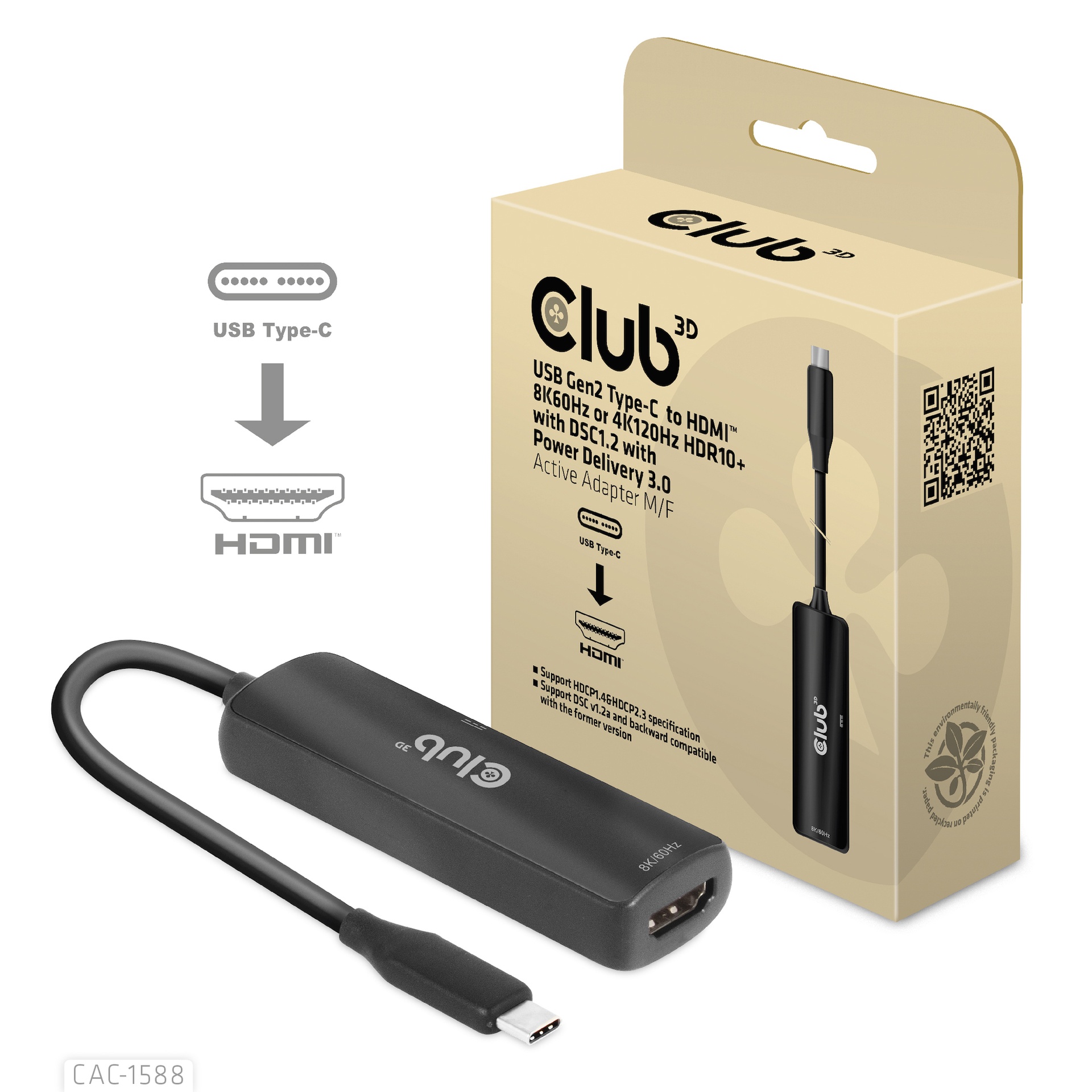 USB-C® to HDMI™ 2.1+ PD 3.0 100 Watt