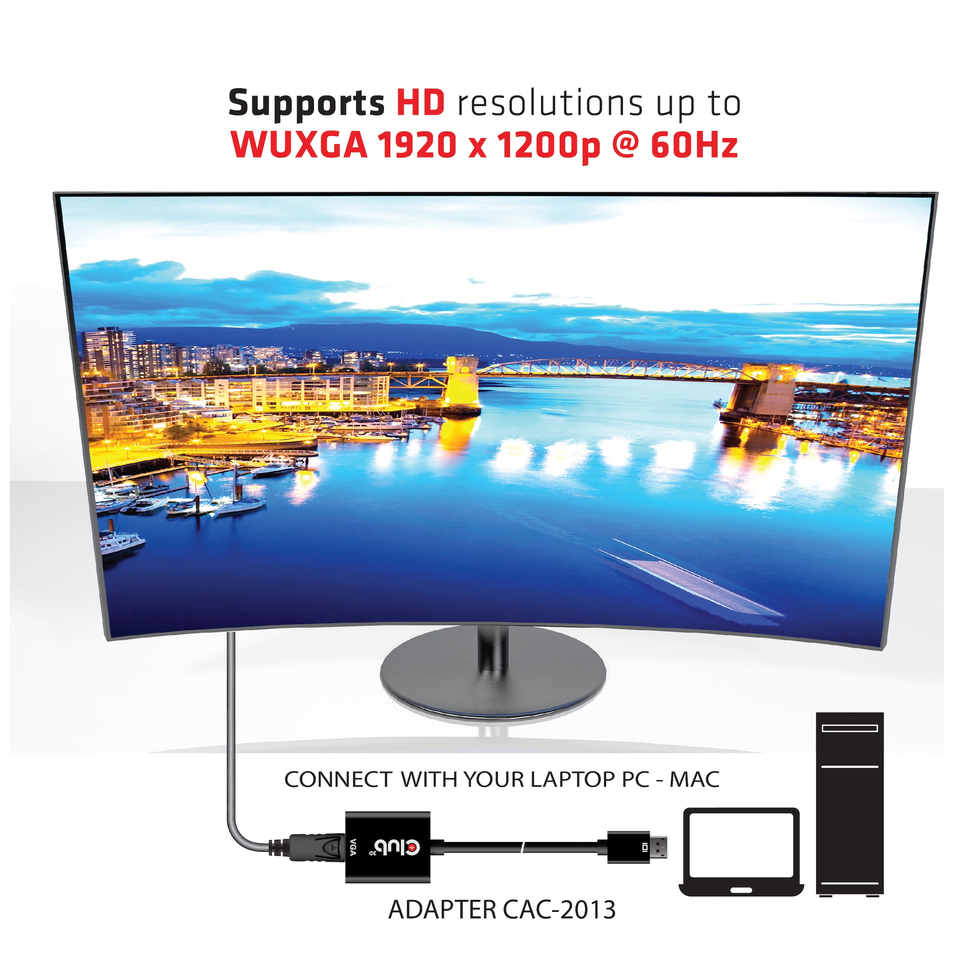 DisplayPort™ to VGA Black Active Adapter M/F - Image 4