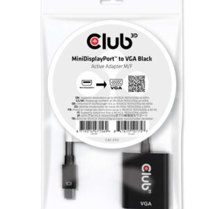 MiniDisplayPort™ to VGA Black Active Adapter M/F