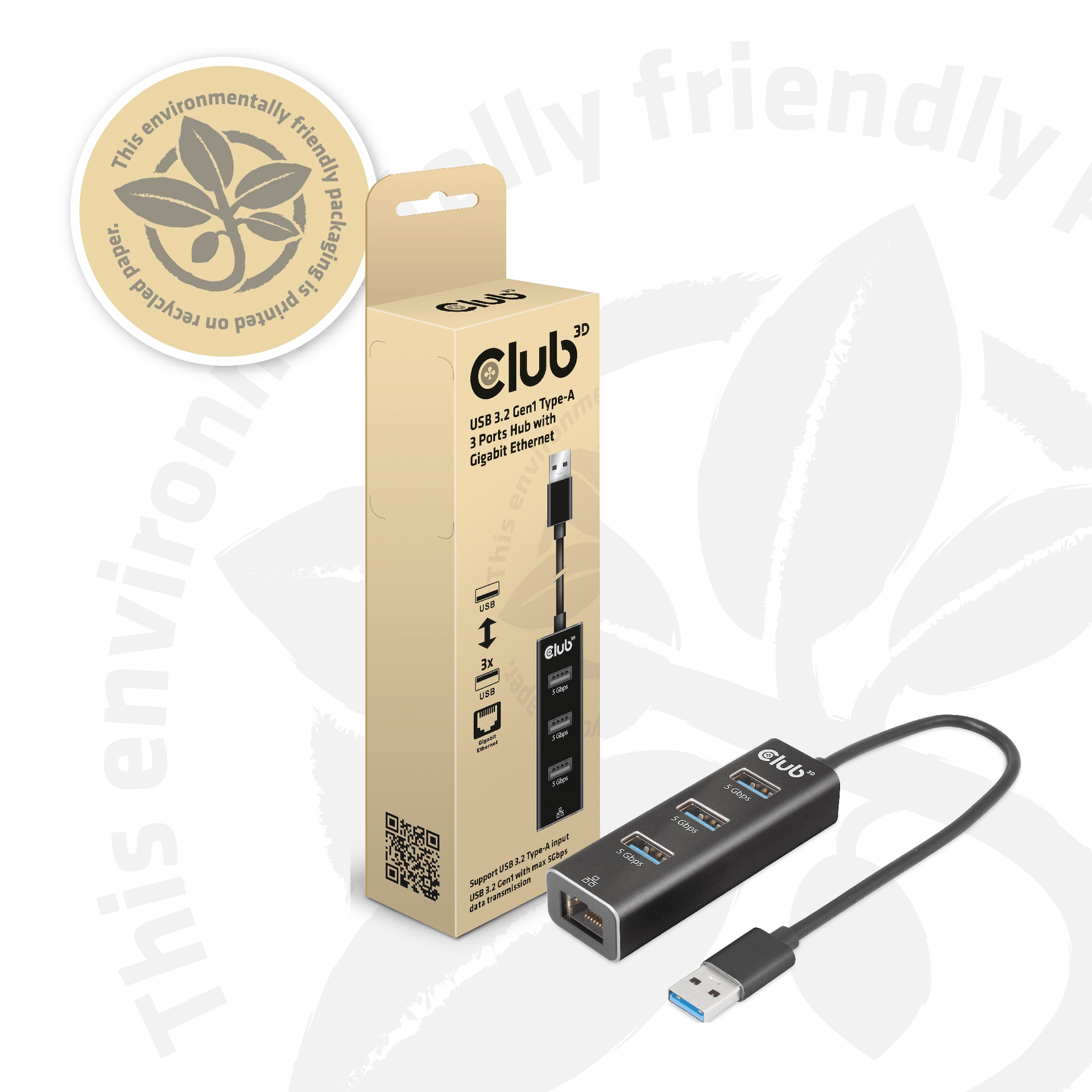 USB-A 5Gbps 3 Ports Hub Gigabit Ethernet - Image 9