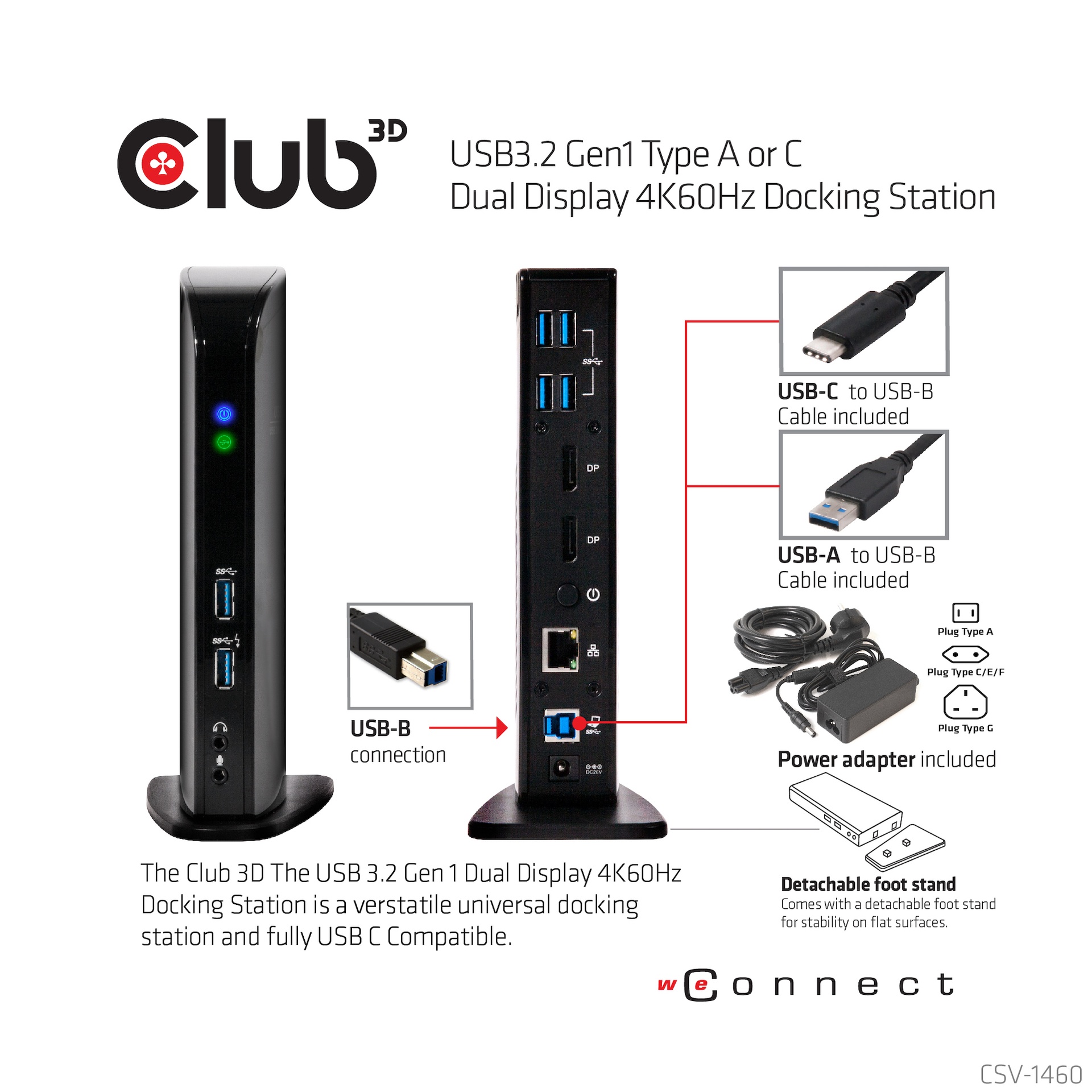 USB-A 5Gbps or USB-C®Dual Display 4K60Hz Docking Station - Image 3