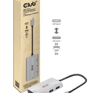 USB-C®10Gbps PD Charging Hub to 2x -C® 10G ports and 2x USB Type-A 10G ports