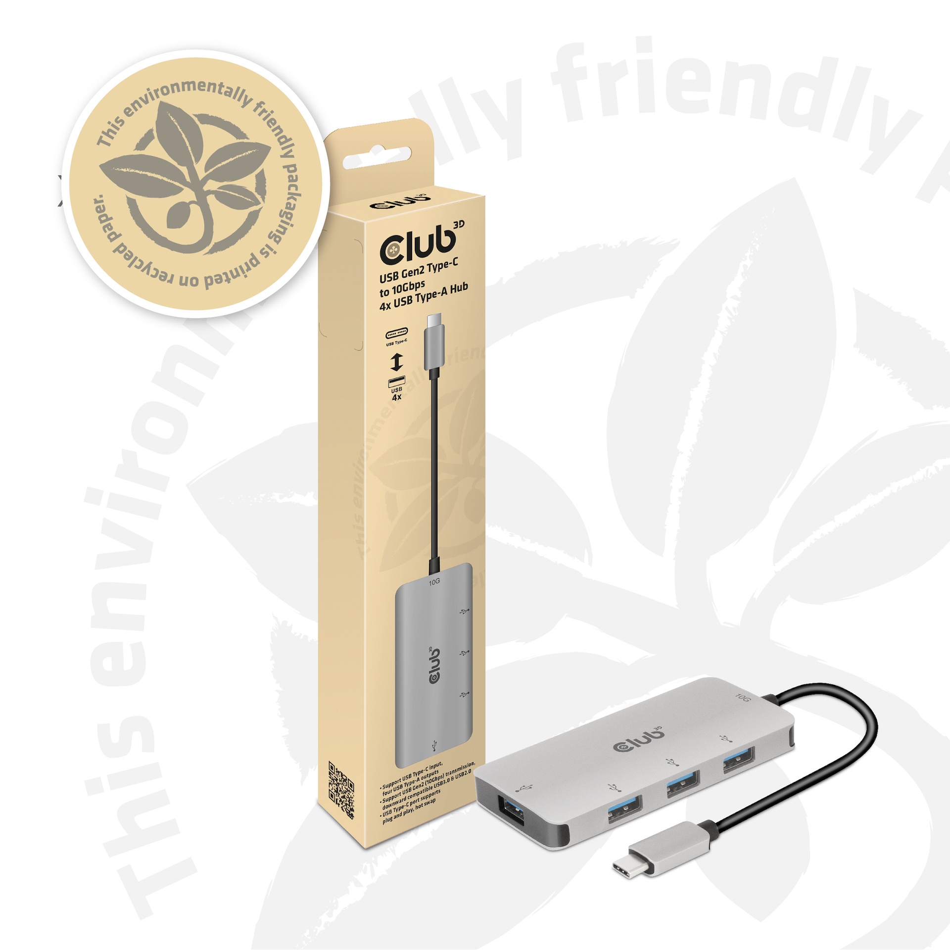 USB-C to 10Gbps 4x USB Type-A Hub USB GEN 2 - Image 7