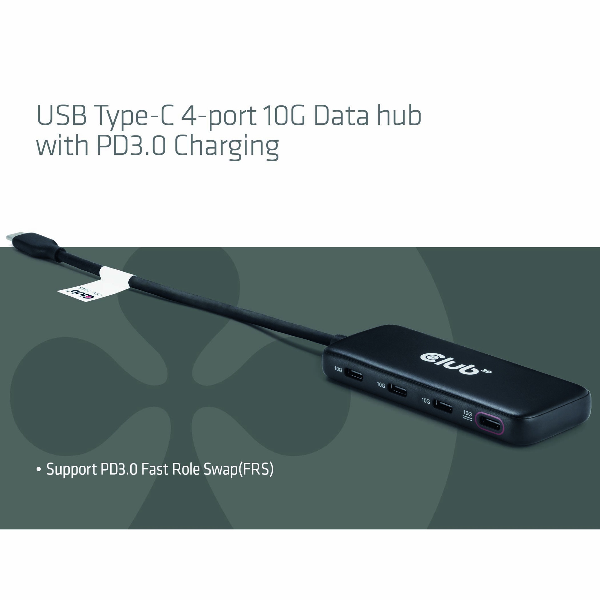 USB-C® 4-port 10G Data hub with PD3.0 Charging - Image 2
