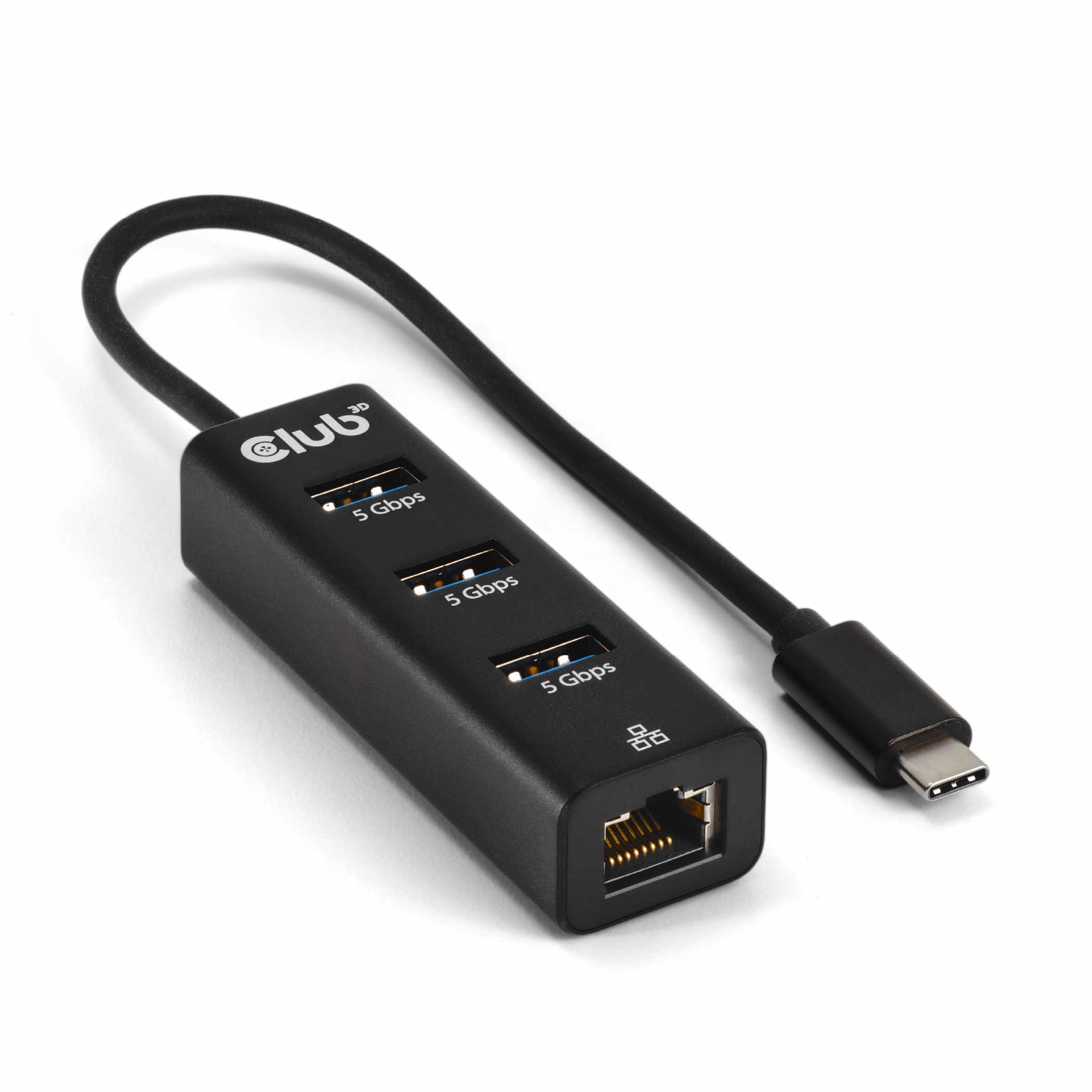 USB-C® 5Gbps to 3 Ports USB Type-A Hub with Gigabit Ethernet 3.2 GEN 1 - Image 5