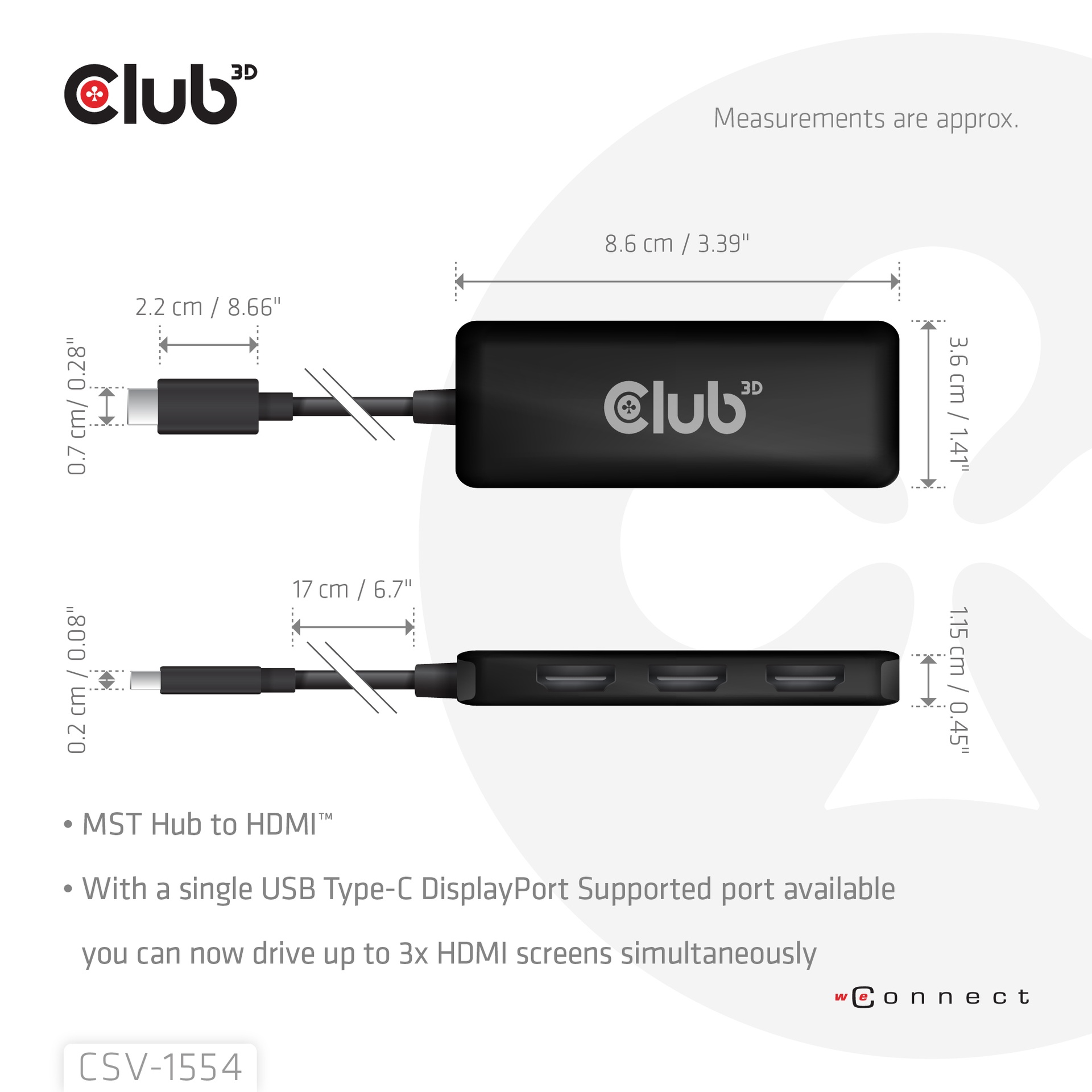 USB-C® to Triple HDMI™ MST Hub 4K60Hz - Image 3