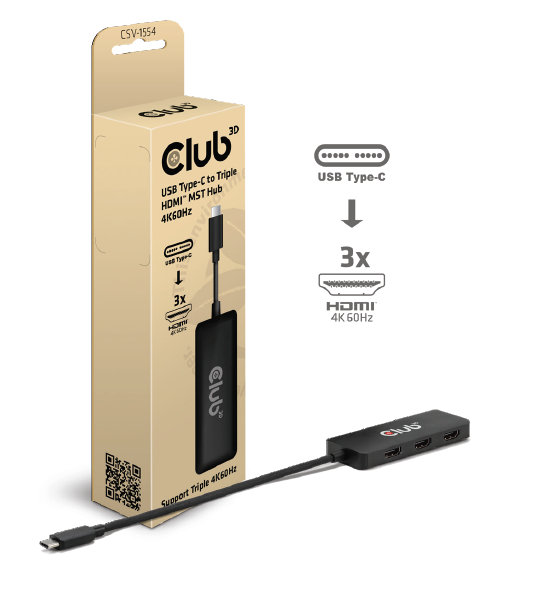 USB-C® to Triple HDMI™ MST Hub 4K60Hz