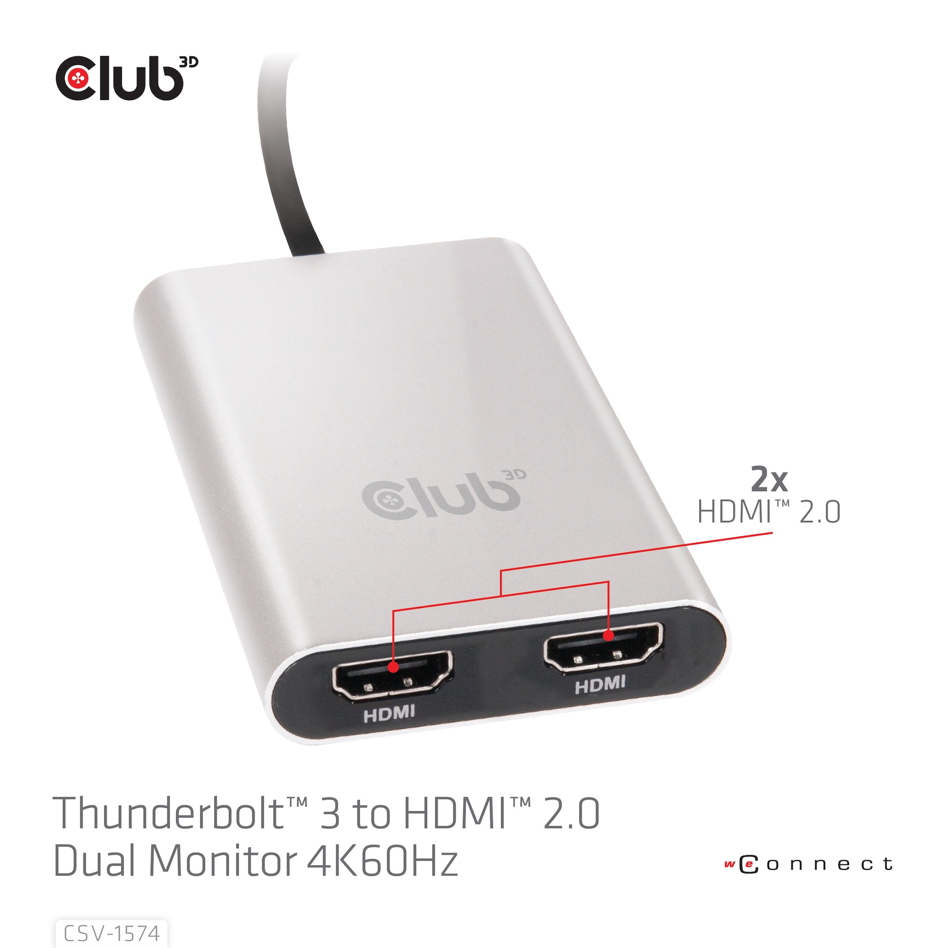 Thunderbolt™ 3 to HDMI™ Dual Monitor 4K60Hz - Image 3