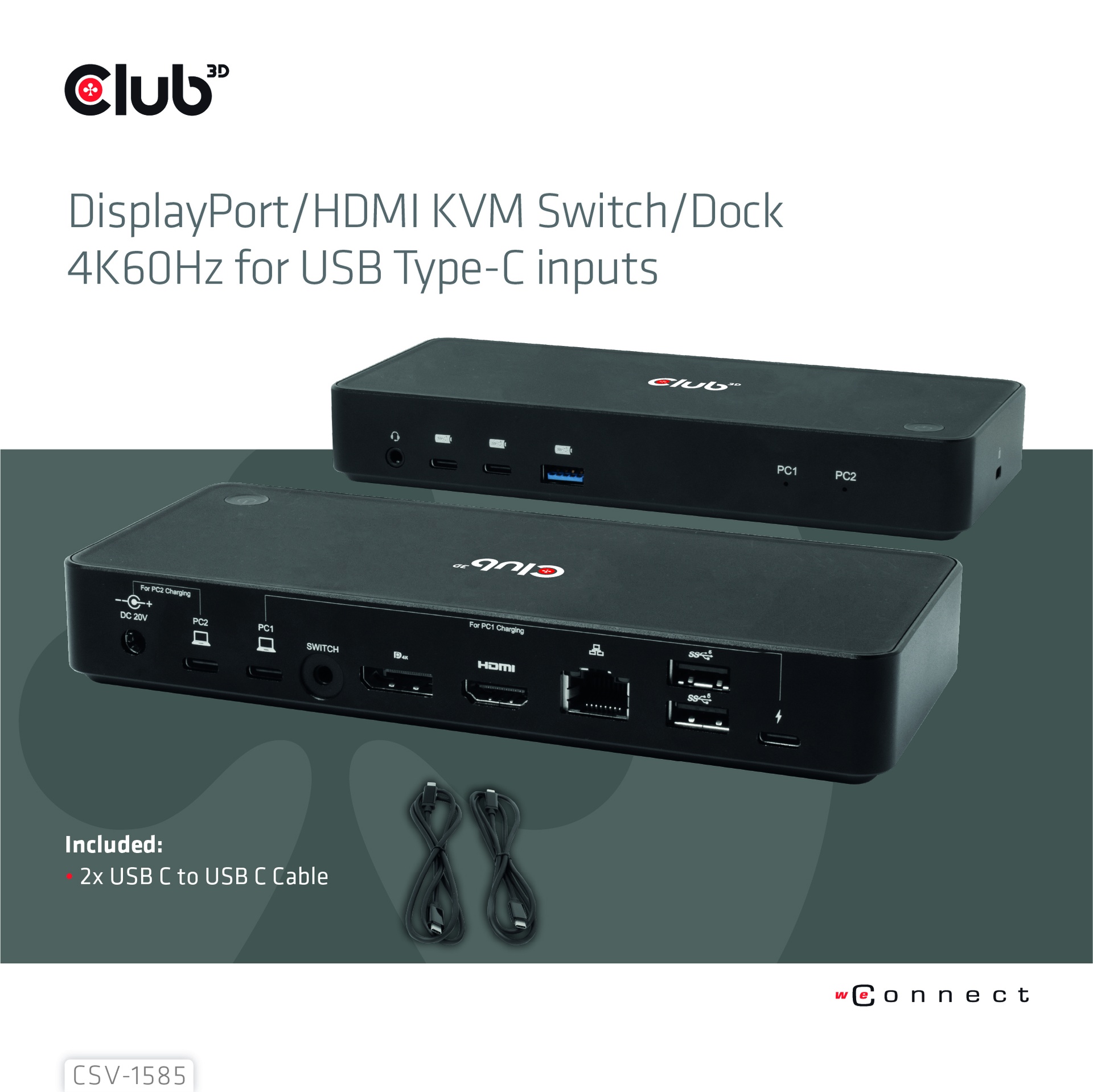 USB-C® KVM Switch to HDMI™ 4K60Hz DP 4K60Hz 100W - Image 3