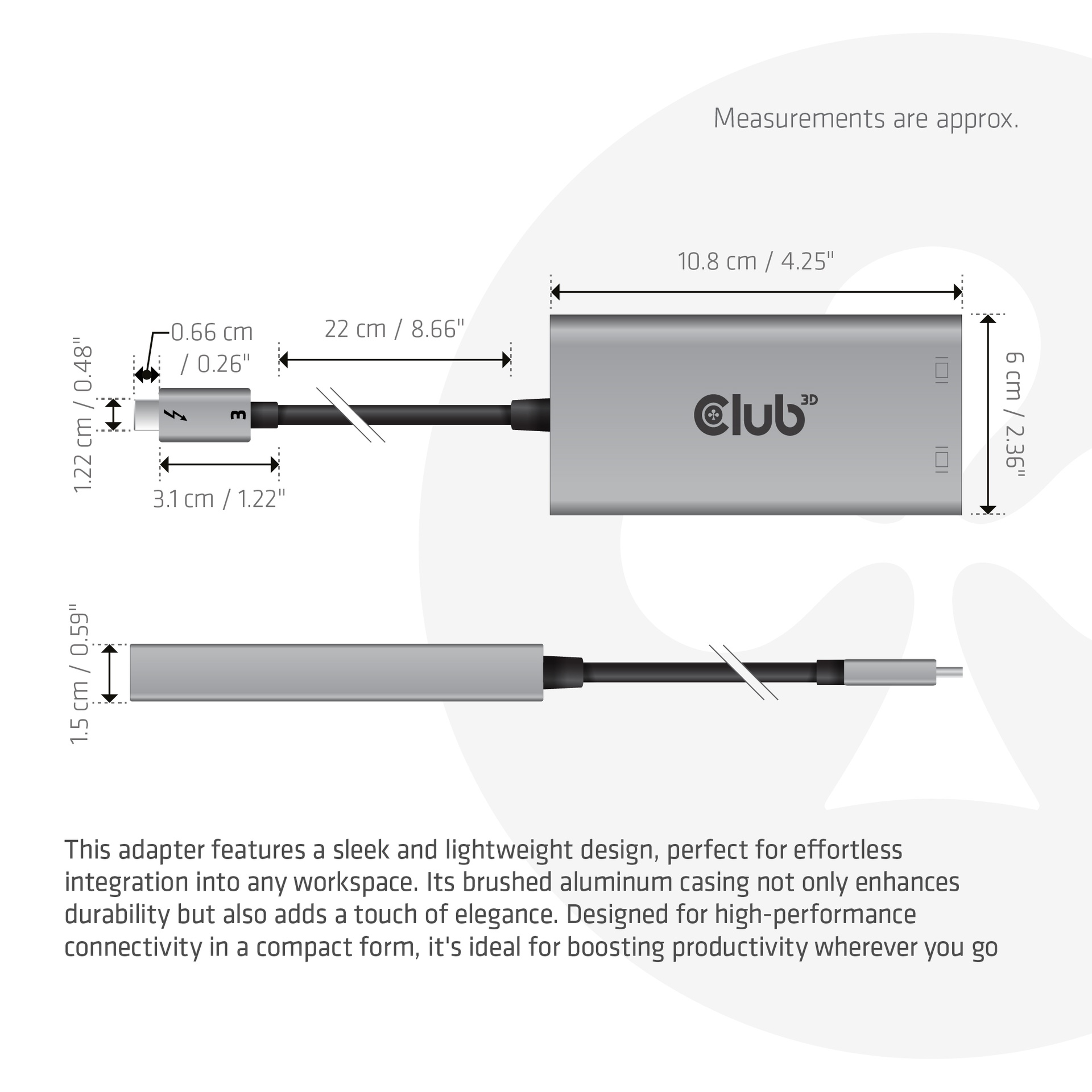 Thunderbolt™ 3 to DisplayPort™ Dual Monitor 4K60Hz M/F - Image 3