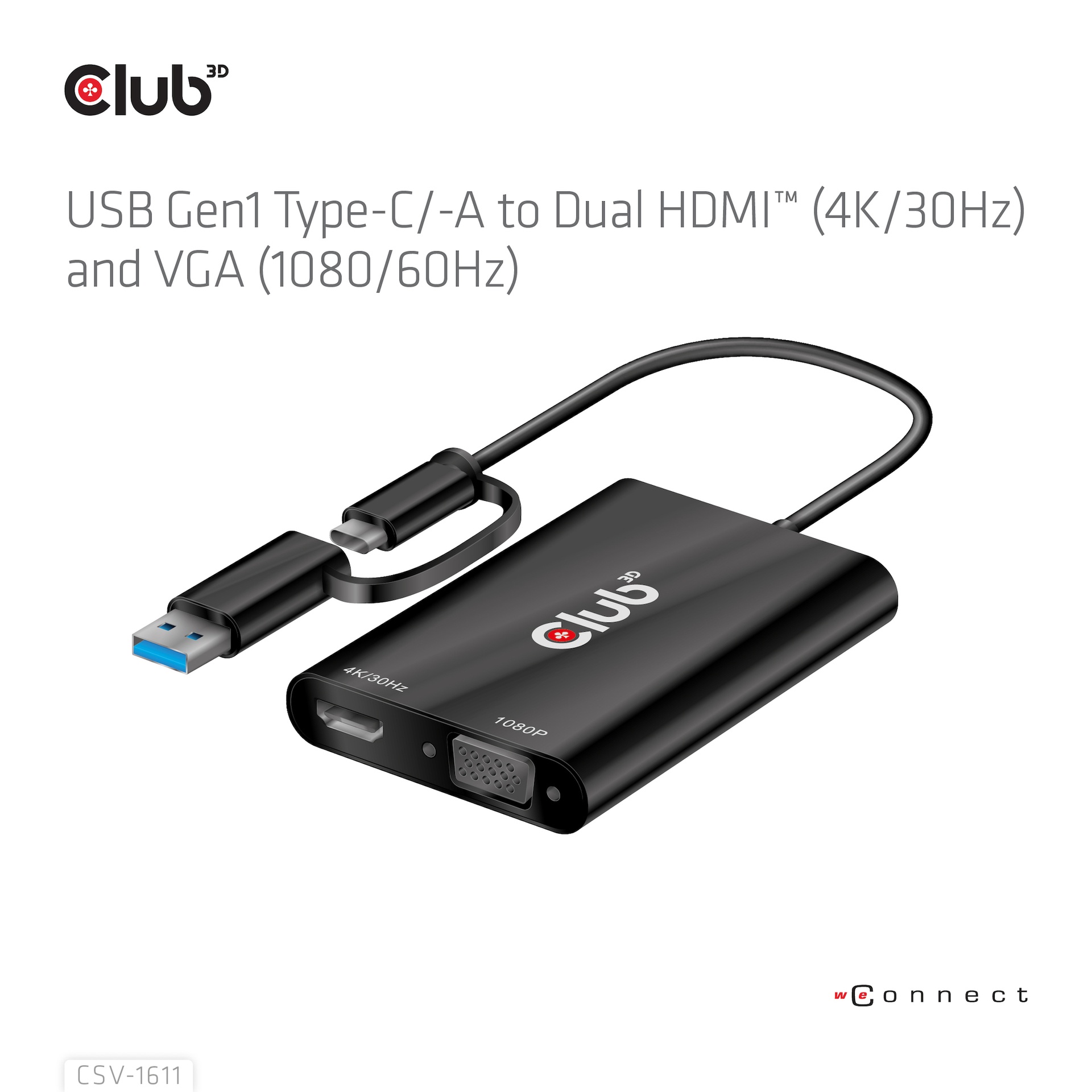 USB-C®/A 5Gbps to Dual HDMI™ (4K/30Hz) / VGA (1080/60Hz) - Image 9