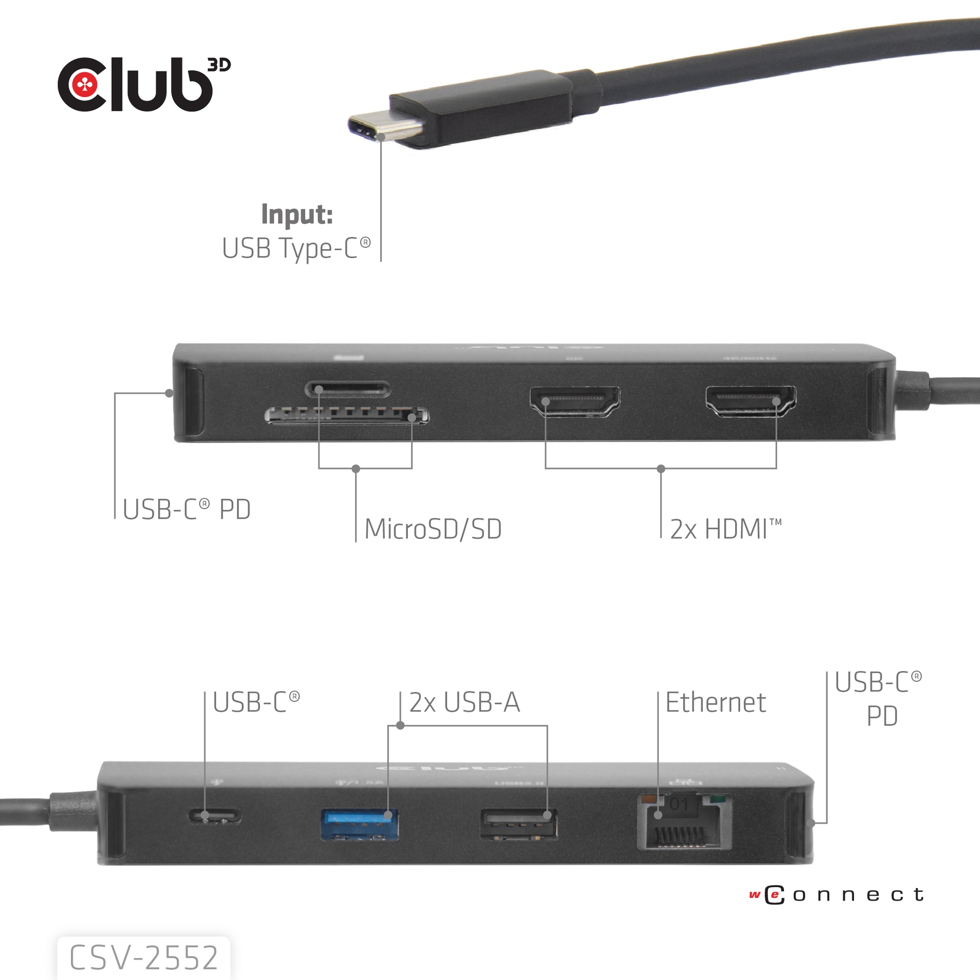 9-1 Dual HDMI™ USB-C® Hub PD3.0 100W - Image 4