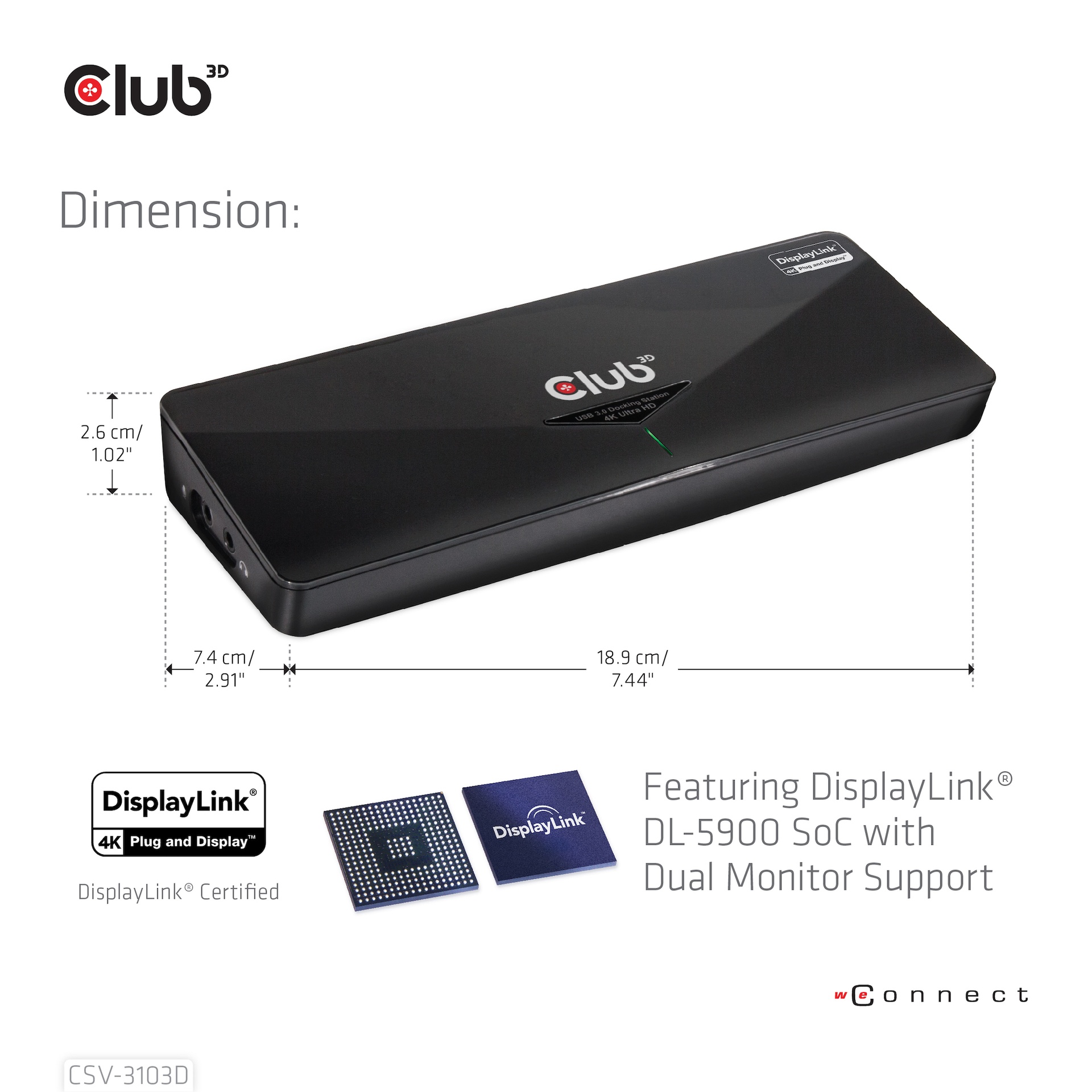 USB-A 5Gbps UHD 4K Docking Station Display Link® Certified - Image 3