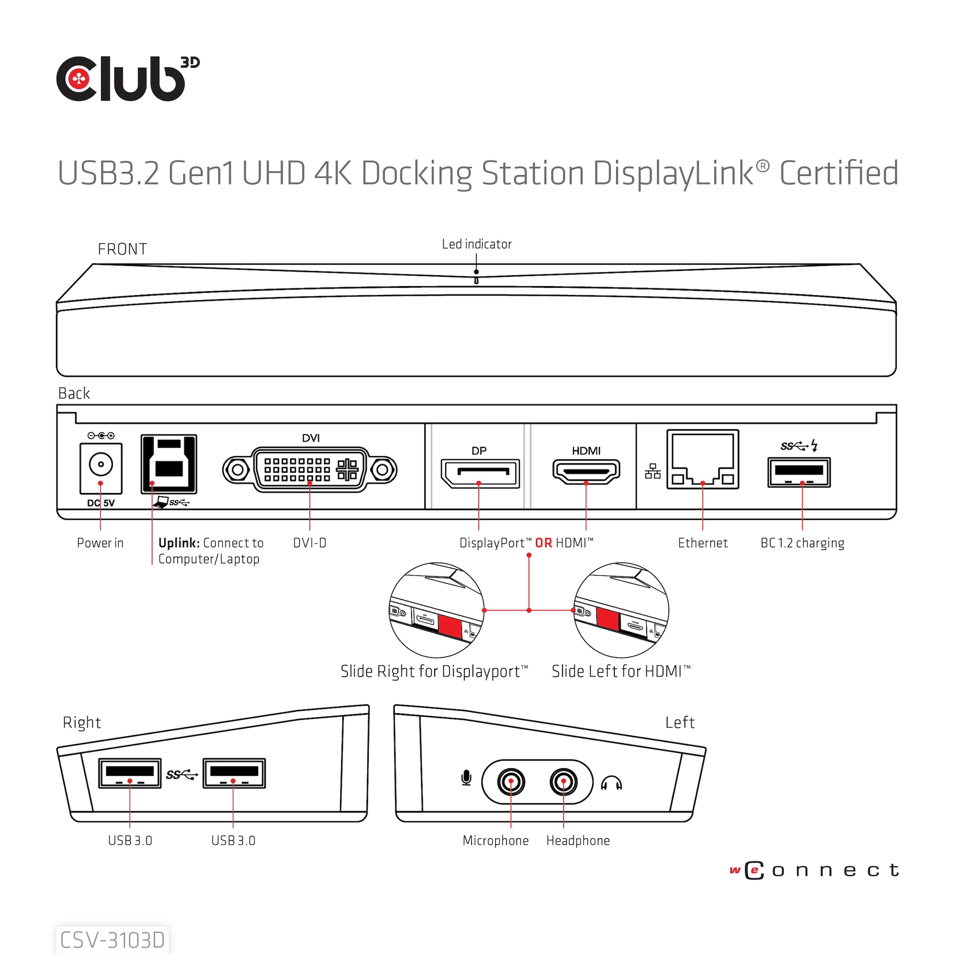 USB-A 5Gbps UHD 4K Docking Station Display Link® Certified - Image 5
