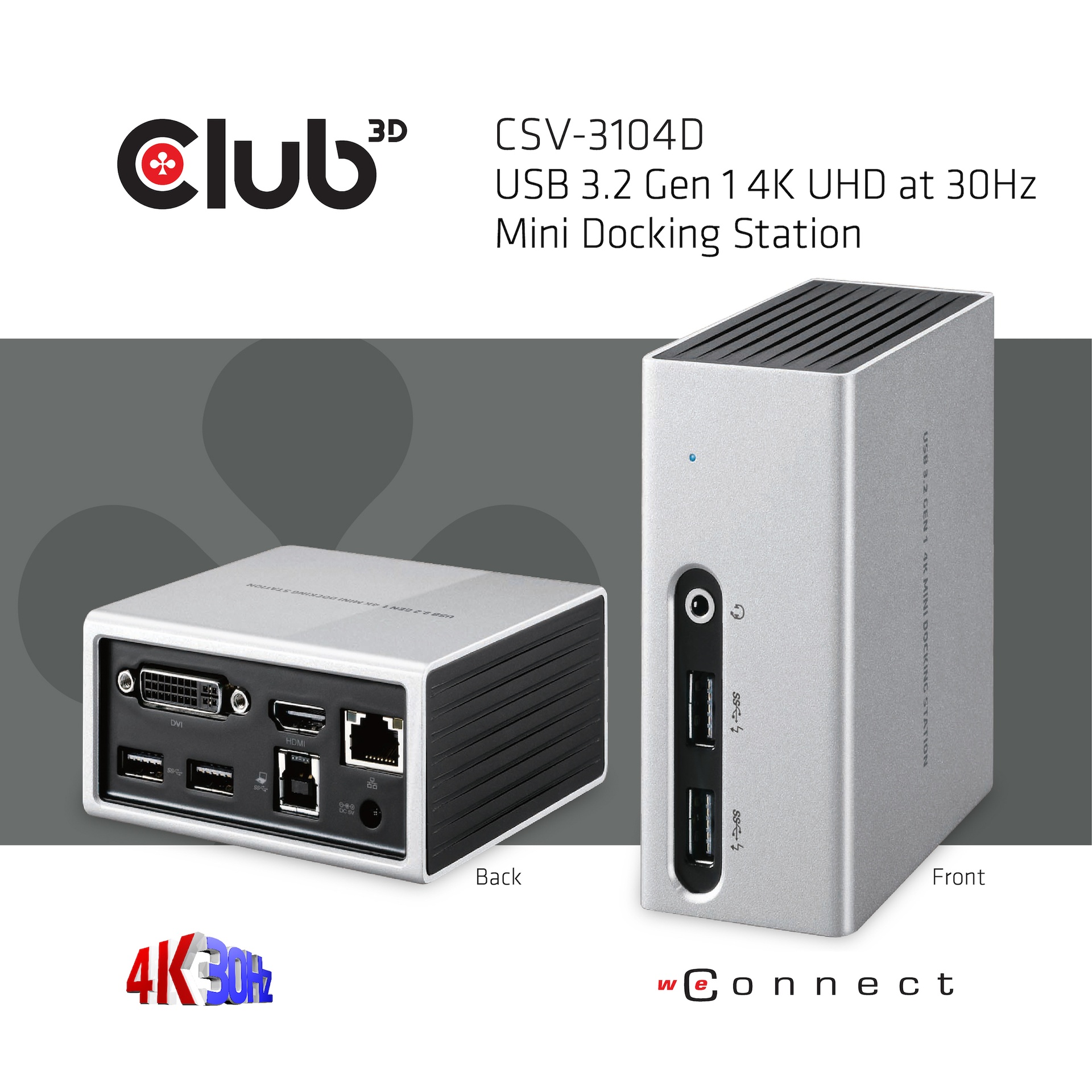 USB-A 5Gbps 4K UHD at 30Hz Mini Docking Station Ultra slim Design - Image 2