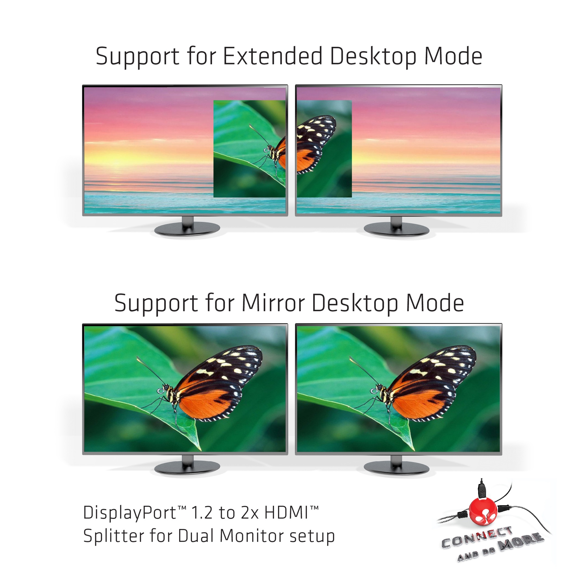 Multi Stream Transport Hub DisplayPort™ 1.2 Dual Monitor to HDMI™ - Image 2