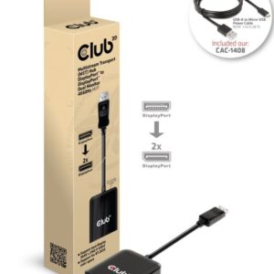 Multistream Transport (MST) Hub DisplayPort™ 1.4 to DisplayPort™ Dual Monitor 4K60Hz M/F