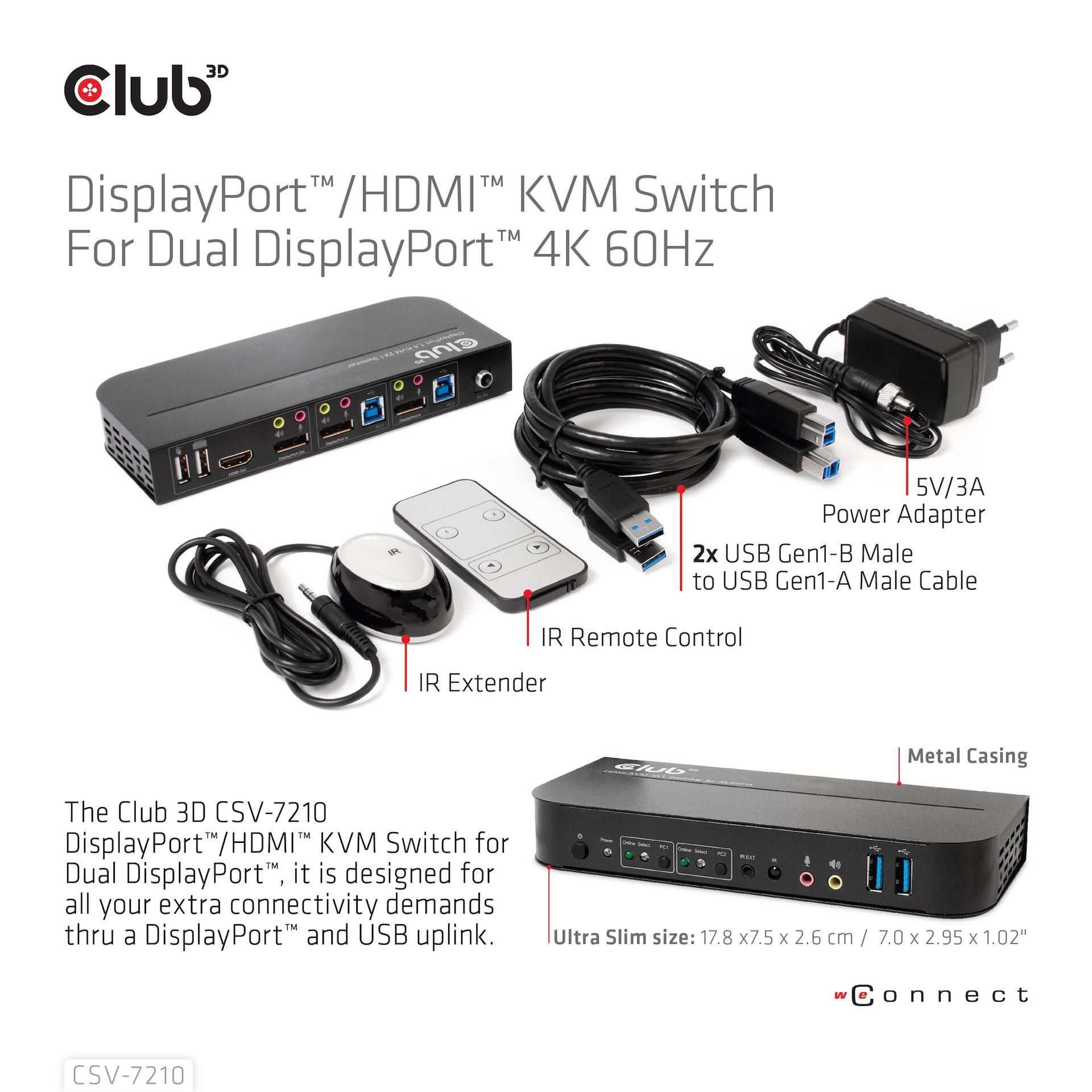 DisplayPort™/HDMI™ KVM Switch For Dual DisplayPort™ 4K 60Hz - Image 3